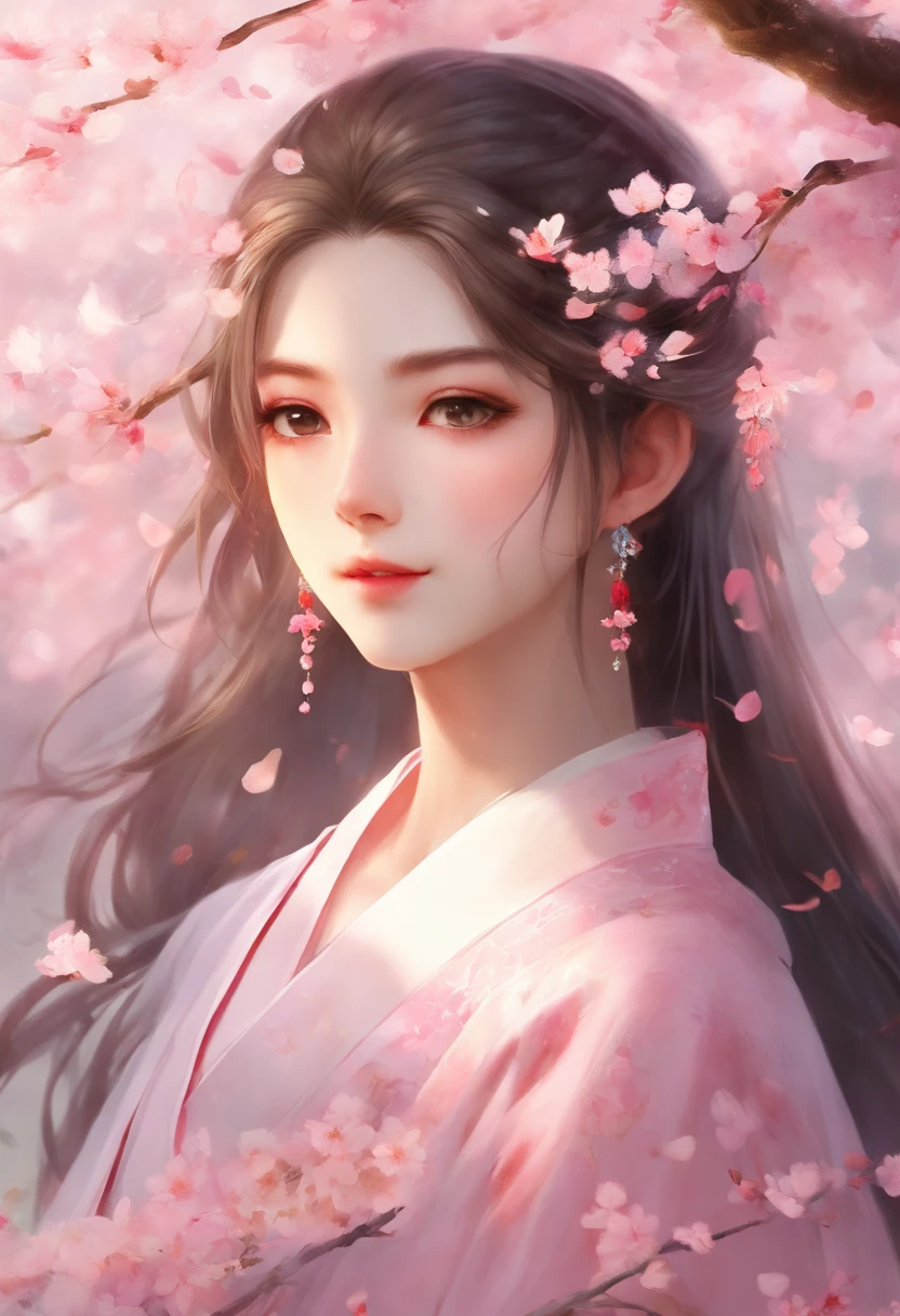 (best quality,4k,8k,highres,masterpiece:1.2),ultra-detailed,(realistic,photorealistic,photo-realistic:1.37),ethereal cherry blossom princess,beautiful detailed eyes,beautiful detailed lips,flowing long hair,graceful movement,pink and floral kimono,serene expression,cherry blossom petals in the air,glowing cherry blossom tree branches,soft pastel colors,subtle sunlight,luminous glow on the princess,delicate cherry blossom aroma,calm and peaceful atmosphere,lively and vibrant cherry blossoms,harmonious combination of human and nature,sublime beauty,celestial tiara,serene and otherworldly presence,ornate and intricate patterns on the kimono,graceful dance amidst the cherry blossoms,sublime tranquility,effortless grace and elegance,beaming with ethereal charm,subtle pink hues,sublime celebration of cherry blossom season