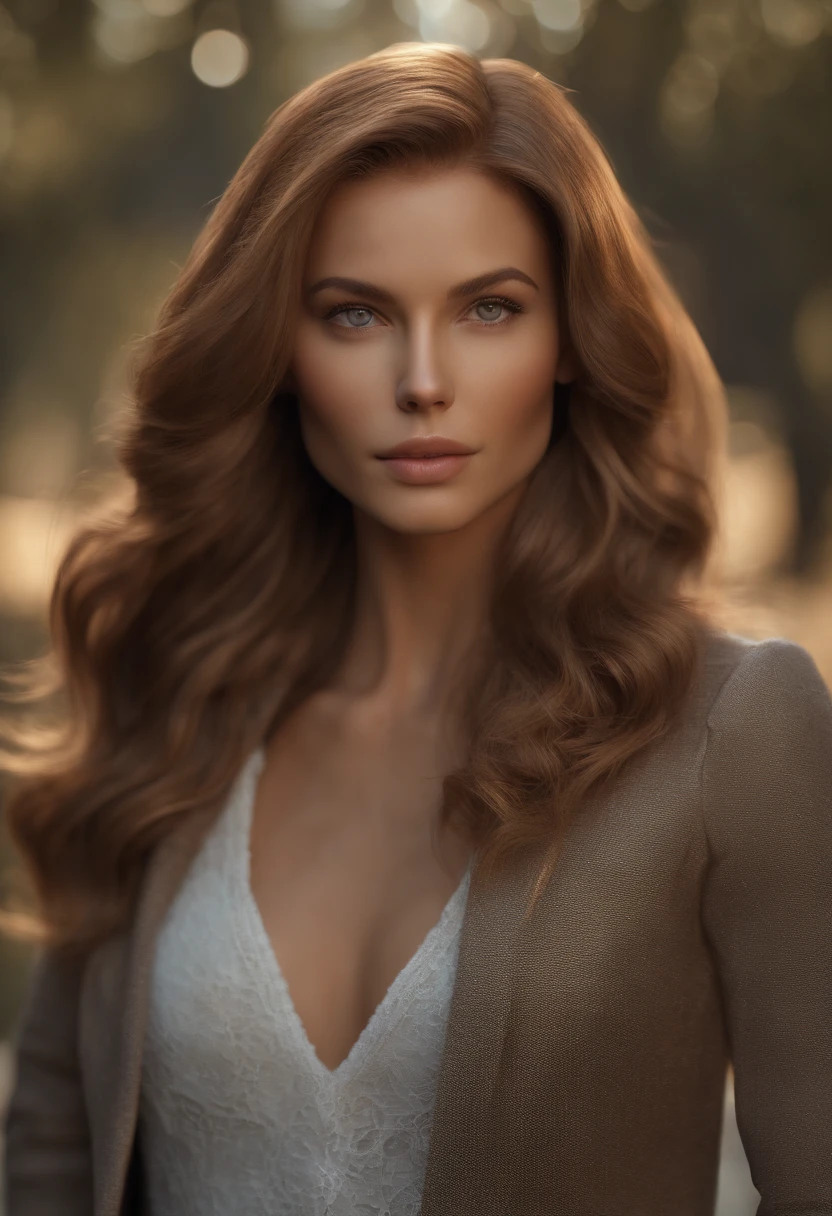 light brown hair, Surrealism, ray tracing, UHD, ccurate, textured skin, anatomically correct, super detail, 8k