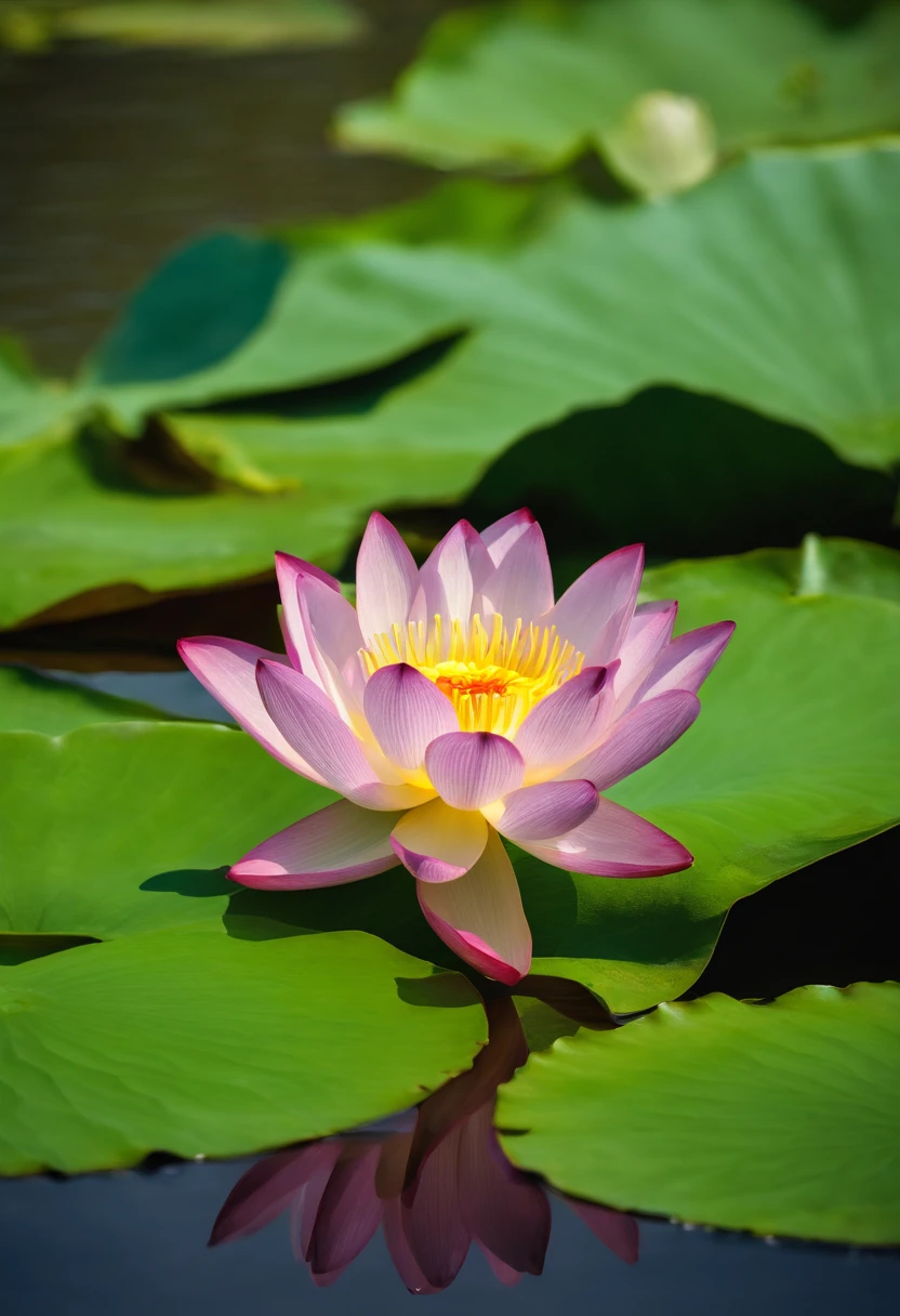 Lotus leaf,Long lotus canopy,Long lotus flowers,Simple,The picture is clear,ren,adolable
