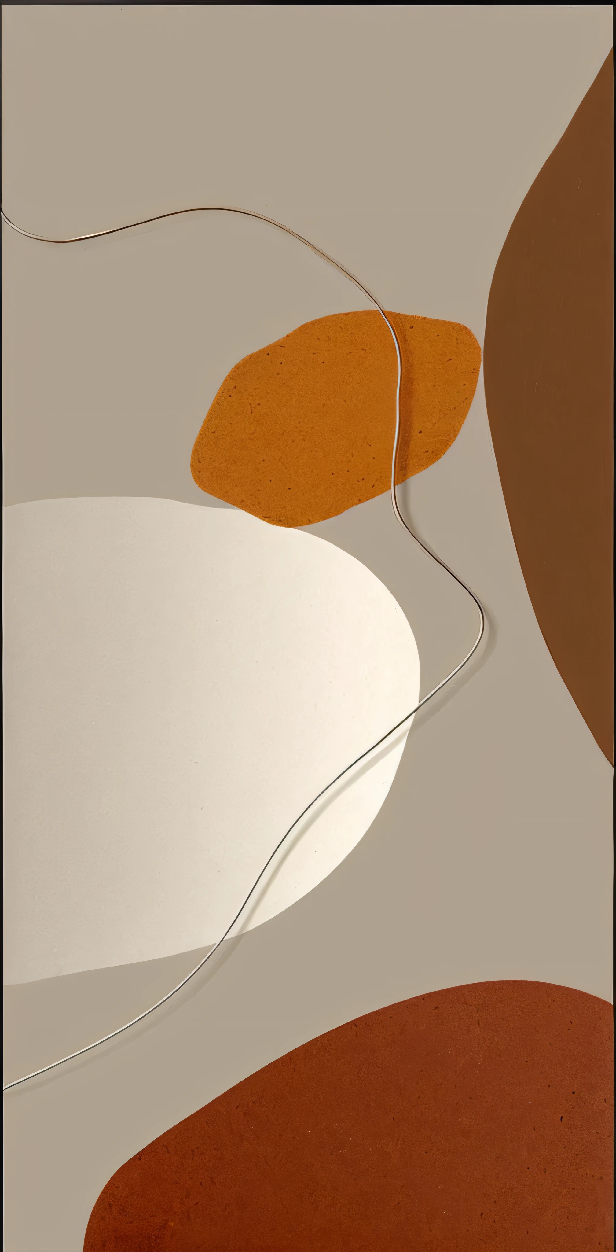 Pintura abstrata de uma variedade de formas em um fundo bege, inspirado em Isamu Noguchi, inspirado em Josse Lieferinxe, formas e formas abstratas, sinuoso, inspirado em Jean Arp, formas abstratas, playful composition, inspirado em Esaias Boursse, inspired by László Moholy-Nagy, conceito abstrato