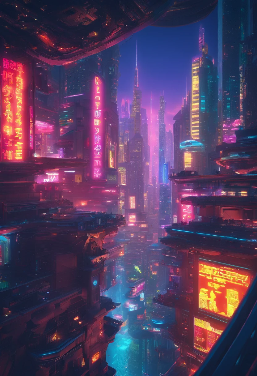cyberpunked　Futuristic cities　A space station　utopian　A beautiful futuristic city lined with skyscrapers　planet earth　dream　Anti-gravity world　ＳＦ城市 　２５century　epcot　flying vehicles