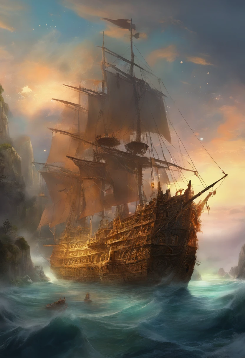 (mar negrol profundo:1.5),(//Ghost ship in ruins:1.3//)+(Um navio gigante que afundou no fundo do mar:1.3),Cardumes de polvos,Shipwreck remains,