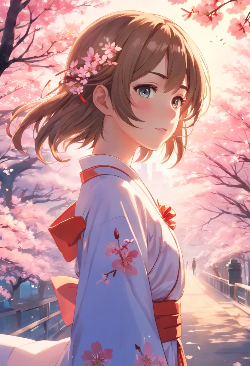 (highres:1.2, realistic:1.37), vibrant colors, surreal, ethereal, enchanting, (fantasy, whimsical:1.1), female, cherry blossom, hybrid, (detailed, intricate:1.1) floral patterns, magical, (flowing, long) hair, (delicate, graceful) pose, (luminous, glowing) skin, (exquisite, intricate) costume, (dreamlike, hazy) background, (soft, gentle) lighting