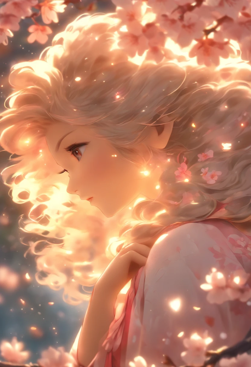 (highres:1.2, realistic:1.37), vibrant colors, surreal, ethereal, enchanting, (fantasy, whimsical:1.1), female, cherry blossom, hybrid, (detailed, intricate:1.1) floral patterns, magical, (flowing, long) hair, (delicate, graceful) pose, (luminous, glowing) skin, (exquisite, intricate) costume, (dreamlike, hazy) background, (soft, gentle) lighting