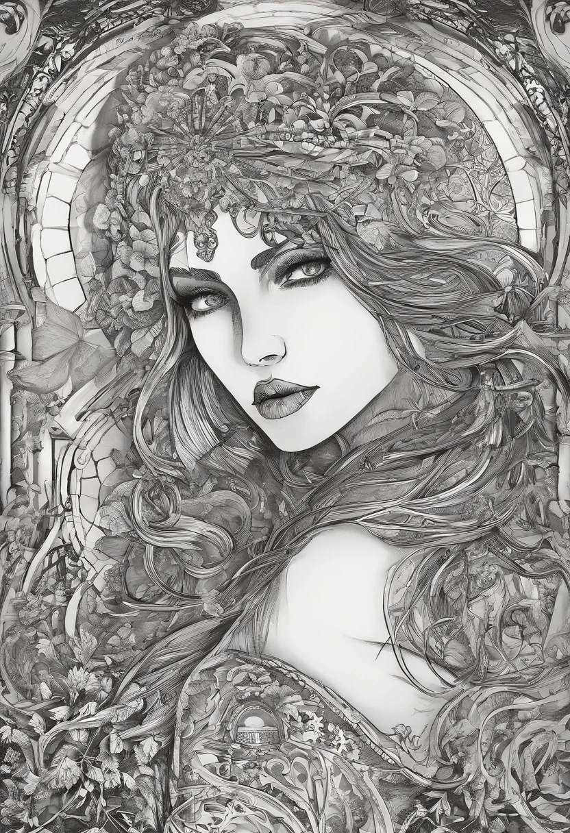 Samdoesarts; Foto de corpo inteiro, Deusa latina sinistra bonita com cabelos longos e olhos bonitos, fotografia tirada na Nikon D750, intrincada, elegante, digital illustation, Scenic, hiper-realista, hiper-detalhada, 32k