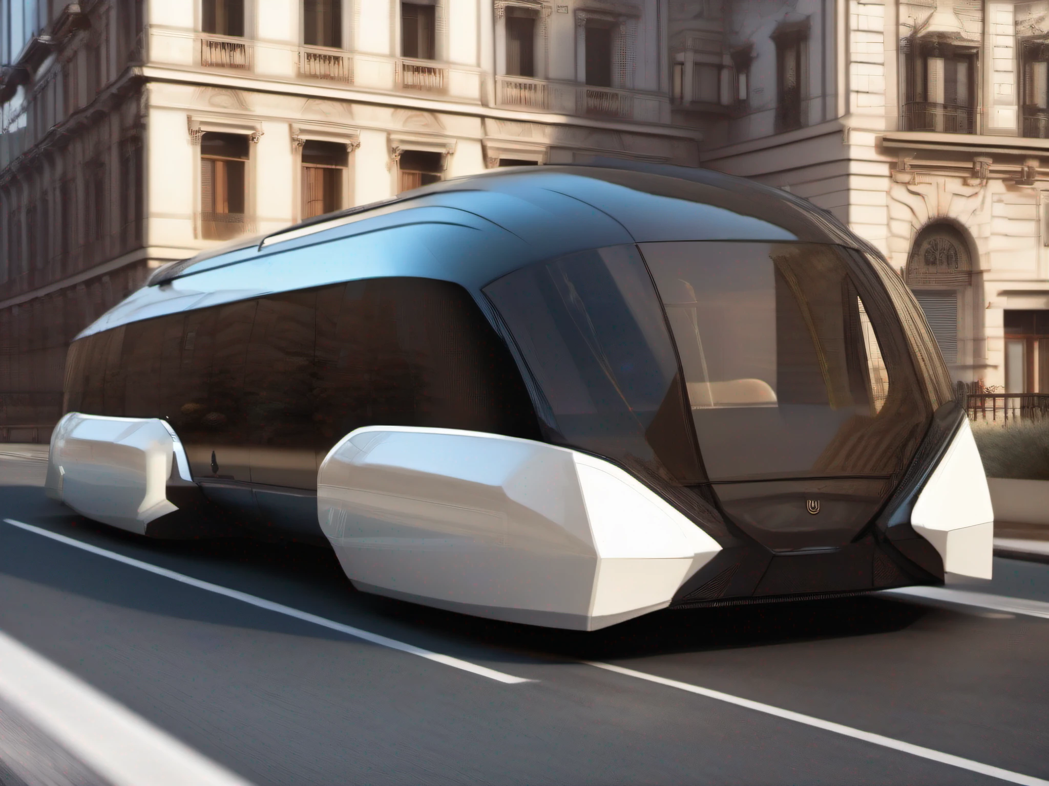 Imagine an image of an NFT depicting a futuristic towing vehicle with an impressive clarity of detail. Every aspect of this image has been meticulously designed to convey the feeling of innovation and advanced technology.

no centro da imagem, We have our own towing vehicle, with aerodynamic design and futuristic lines. Its structure is full of modern elements, as shiny surfaces, LED panels and panoramic windows. Cada detalhe, from angular contours to gleaming metallic finishes, is carefully designed to convey a sense of high technology and sophistication.

The front of the trailer is adorned with futuristic LED headlights, que emanam uma luz brilhante e intensa. The front grille is composed of elegant geometric lines, that perfectly match the overall style of the vehicle. The windows are large and panoramic, allowing an unobstructed view of the surrounding environment.

The sides of the trailer are decorated with futuristic details, as integrated solar panels, that provide sustainable energy for the vehicle. Sculpted lines and smooth curves give a touch of elegance and modernity. Detalhes adicionais, como portas deslizantes inteligentes e sensores de movimento, are incorporated to emphasize the advanced functionality of the trailer.

The rear of the vehicle is equipped with an electronic opening, revealing a large and luxurious interior space. The interior is designed with meticulous attention to detail, com acabamentos em materiais de alta qualidade, customizable ambient lighting and advanced entertainment and automation technologies.

The scenery around the trailer is equally impressive, with a futuristic landscape that complements the vehicle's styling. gleaming skyscrapers, High roads and flying vehicles add a sense of dynamism and progress.