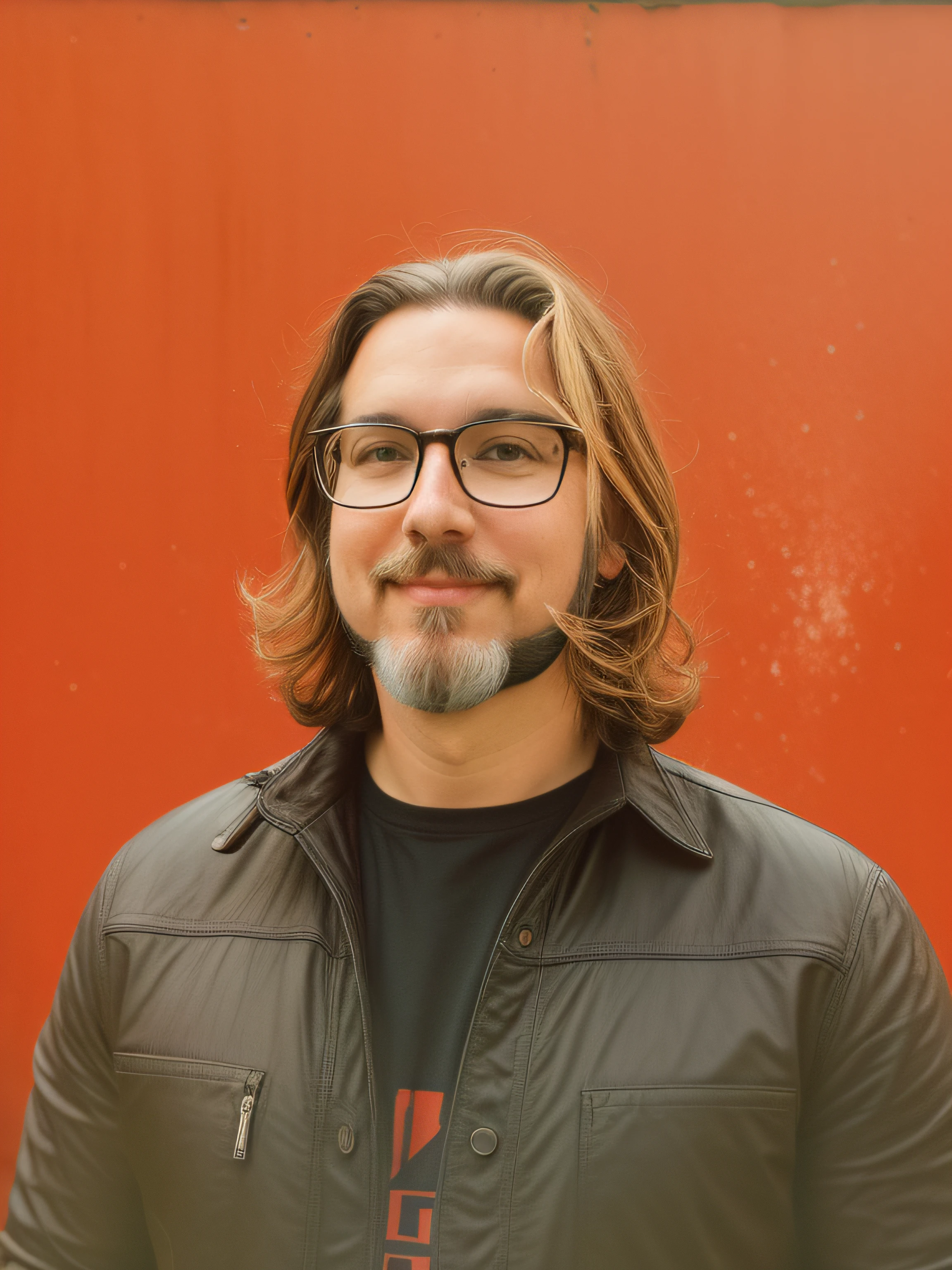 There's a man with glasses and a beard in front of a red wall, lead designer greg rutkowski, with glasses and goatee, Greg Rutkowsky, Greg Rukowski, Greg Rutkovsky, Michael Kutsche, taken in the early 2020s, Greg Rutkovski, Steven Wiltshire, Greg Kutkowski