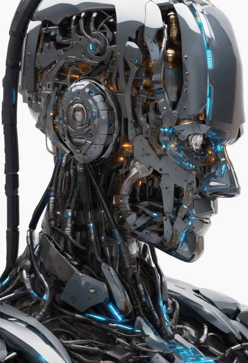 anime, manga, extremely detailed, fixed eyes, handsome, ikemen, android, robot, animatronic, male, man, brown hair, long hair, thick hair, human face, android body, robotic body, ear receivers, Robot Ears, Mechanical Ears, Ear Modules, Ear Orbs, Ear Apparatus, Robotic Auditory Sensors, Audio Receptors, Ear Enhancements, Auditory Augmentations, Cybernetic Ears, Auricular Mechanisms, Audio Transducers, Auris Cybertech, Auditory Prosthetics, Sound Receivers, Ear Augmentation Units, Aural Modules, MechNecks, RoboNecks, Cybernetic Necks, Neck Enhancements, Cervical Cyborgs, Machine Spines, Mechanical Napes, Neck Upgrades, Artificial Vertebrae, Cervical Cybernetics, Neck Prosthetics, Robotic Cervix, Artificial Cervical Units, Cervical Augmentation Systems
