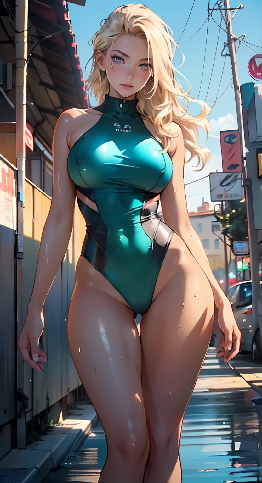 girls swimmers,(2girls,2 girls,2girl),two girls,multiple girls:1.5,((girls, twins with extremely cute and beautiful blonde)), (((twins,equal girls, identic girls,lesbian,lesbians,yuri,hugs))),

(large breasts:1.4),saggy breasts,(((very light blonde hair:1.35,straight hair,long hair:1.4,colored inner hair,ear breathing))),((heterochromia:1.5,eye1 blue,eye2 green,perfect eyes,upturned eyes:1.3,beautiful detailed eyes,finely detailed beautiful eyes:1,big highlight on eyes:1.2)),((fat)),(((lustrous skin:1.5,bright skin: 1.5,skin tanned,shiny skin,very shiny skin,shiny body,plastic glitter skin,exaggerated shiny skin,illuminated skin, wet legs))),(spider lower abdomen,narrow waist,wide hip,athletic body,inflated legs,delicate detailed fingers,detailed body,human hands,(detailed face)),

cute,slutty,seductive,erotic,(((nsfw))),

((one-piece_swimsuit magenta,wearing a one-piece_swimsuit outfit:1.3,magenta swimsuit:1.3)),((wet clothes,detailed outfit,detailed clothes)),

(dynamic pose:1.0),embarrassed,(centered,scale to fit dimensions,Rule of thirds),

cyberpunk city by the ocean at night, with bright neon signs and dark stormy clouds and puddles,

High resolution, sharp focus, (ultra detailed, extremely detailed), (photorealistic artwork:1.37), 8k wallpaper,((synthwave background theme)),(((vibrant colors,))),(intricate),masterpiece,(best quality),synthwave neon colors,