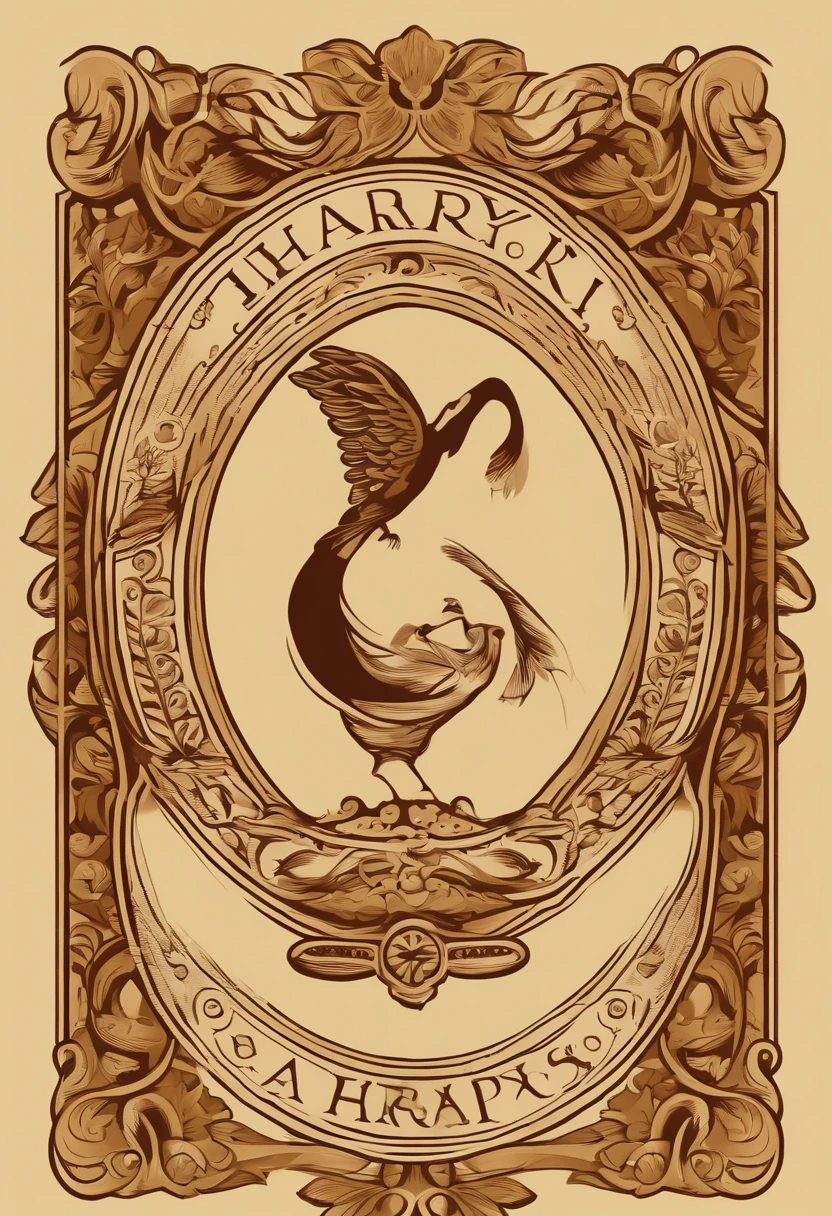 Logo vintage: With a retro aesthetic, The name "Harpy F.C." is arranged in a decorative and elegant font. The harpy is drawn in a style similar to the ancient coats of arms, com detalhes intrincados nas penas e uma pose imponente. Colors are softer, com tons de ouro e ocre.