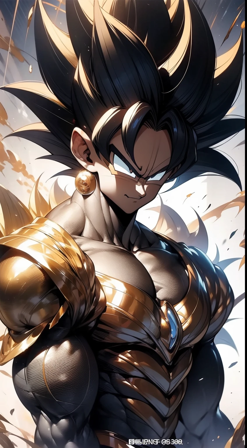 MasterPiece, detalhes excepcionalmente altos, melhor qualidade, Dragon Ball, rei macaco, Super Saiyajin blue, 1 Monkey King covered with Gundam armor, There were lightning bolts all over his body, Silver Lightning, the monkey king and Gundam are seamlessly integrated, perspectiva de corpo inteiro