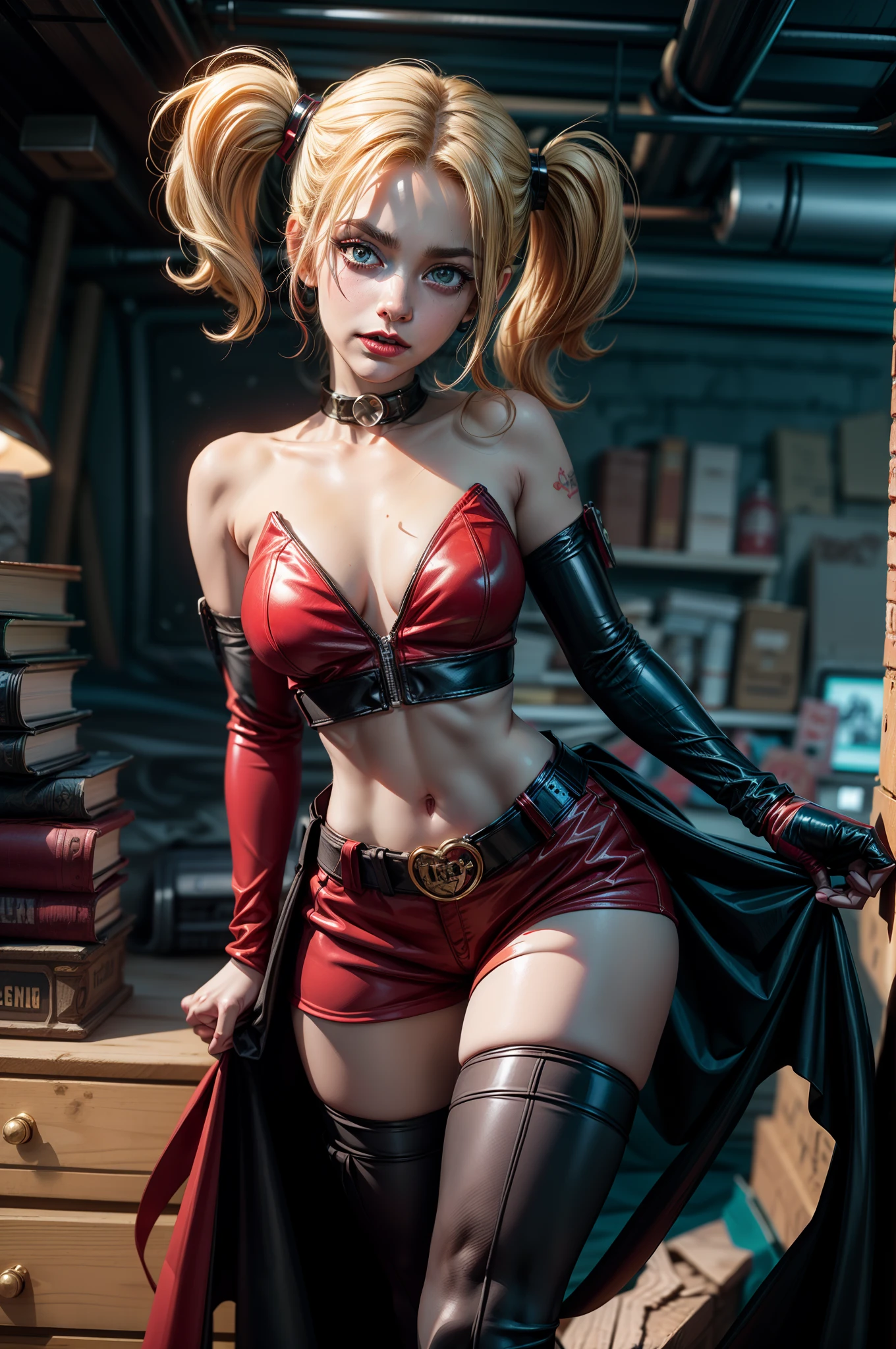 Harley quinn stand up in batcave