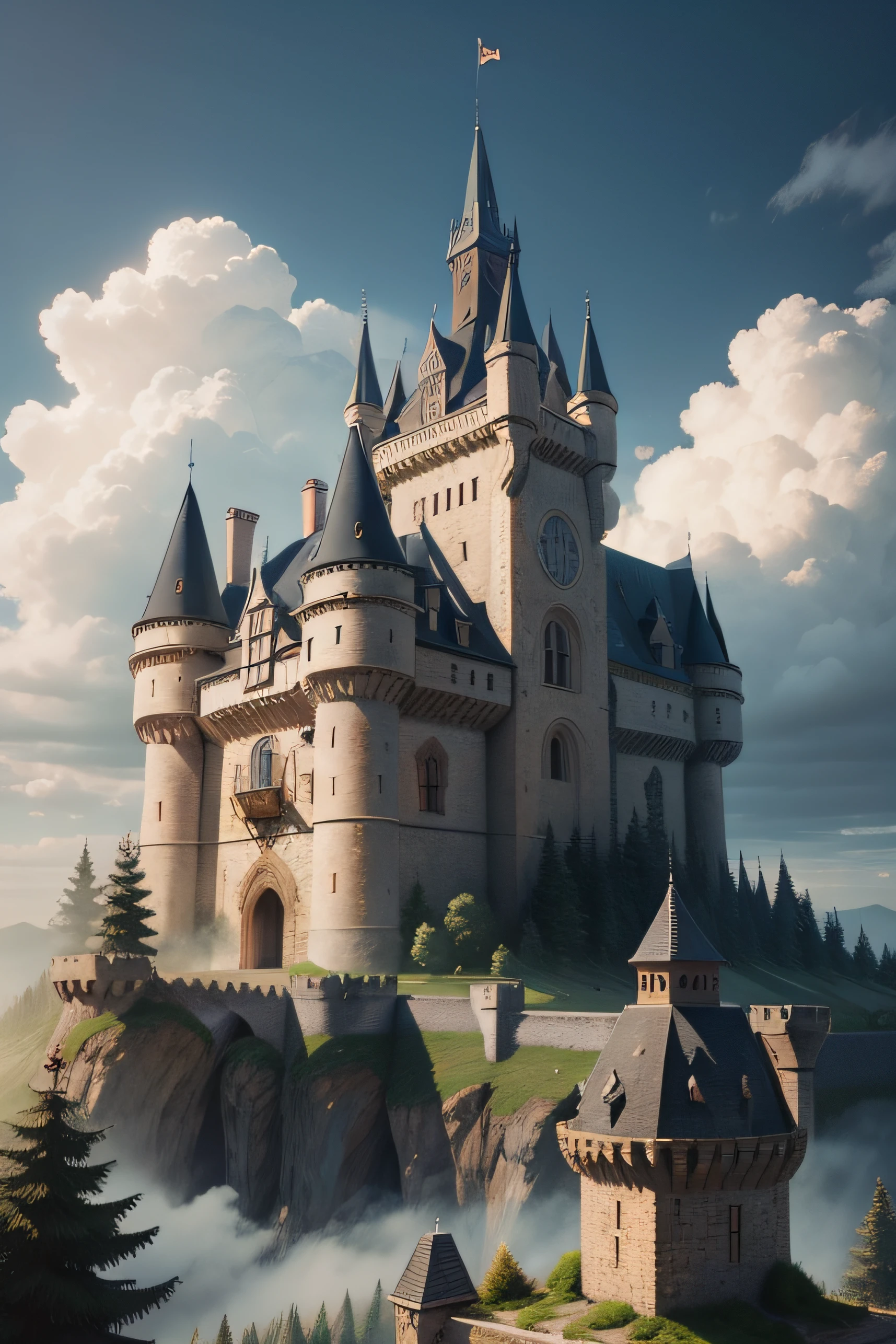 realistic medieval castle