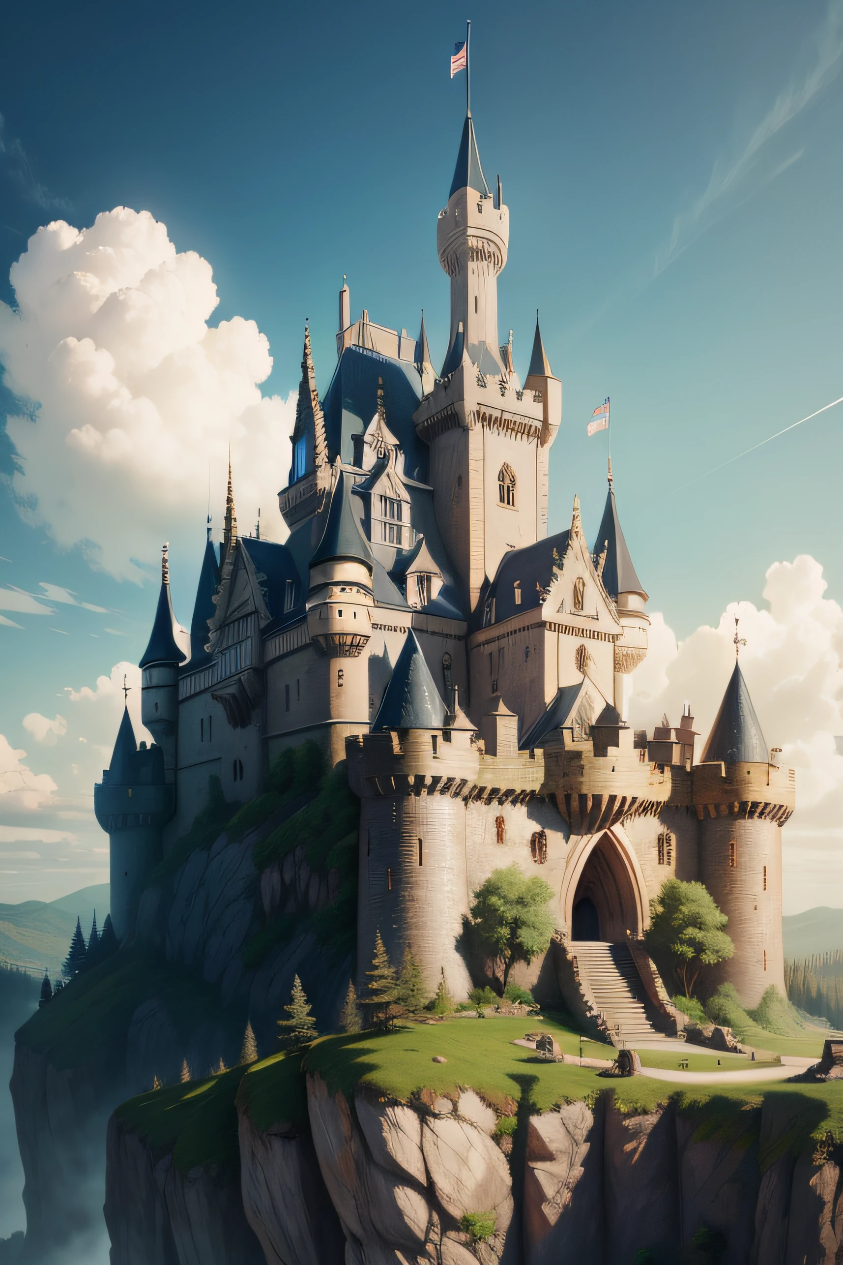 realistic medieval castle