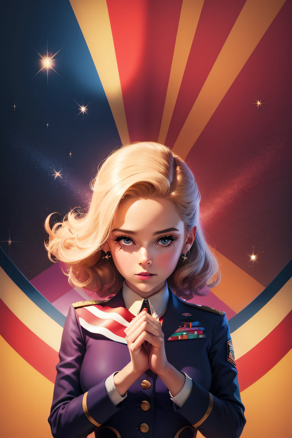 sparkle, American propaganda poster, Contemporary art, UHD, high quality, best quality, highres, 1080P, HD, 4K