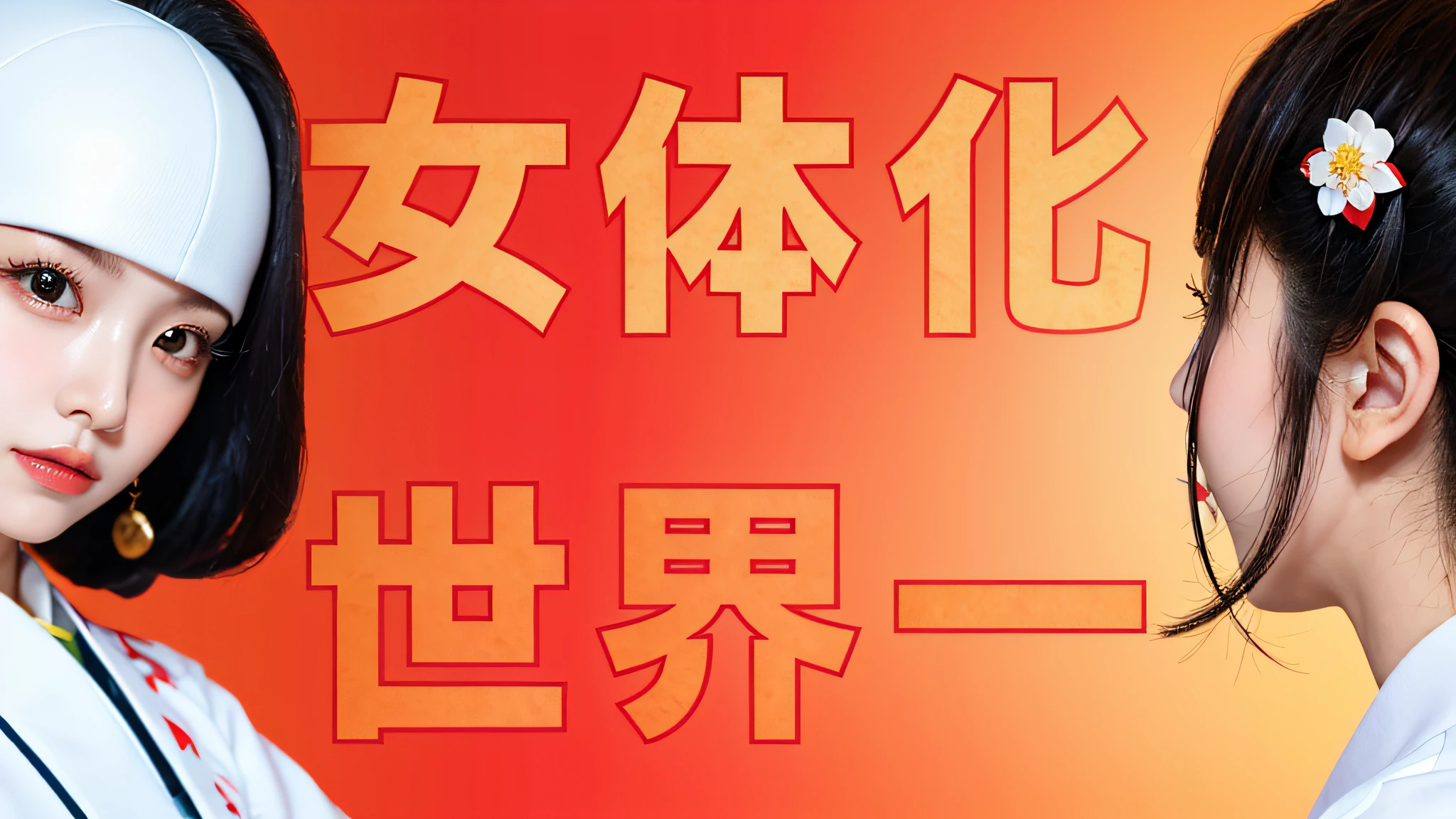 Arrange kanji in a row to form words, title kanji, japanese text, Chinese Text, japanese text kanji, overlaid with chinese text, Kanji insignia and numbering, japanese typography, with japanese text, Red writing, japanese kanji everywhere, Chinese charactersa, Kanji notation, Chinese charactersa, inspired by Shunbaisai Hokuei