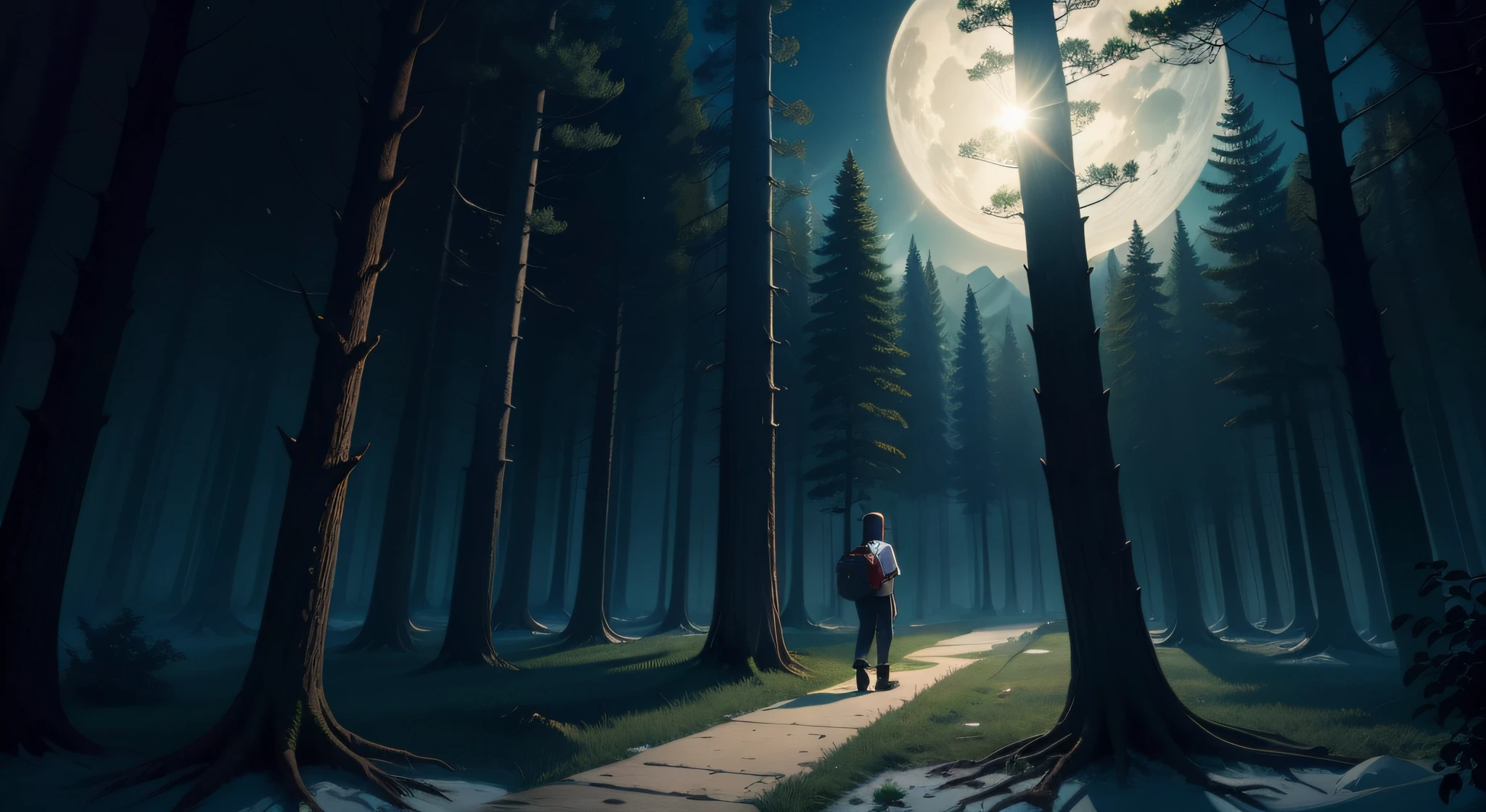 in this image, a boy is coming back from school with school uniform and bagpack(focus on the boy, boy's image must be at a medium size)