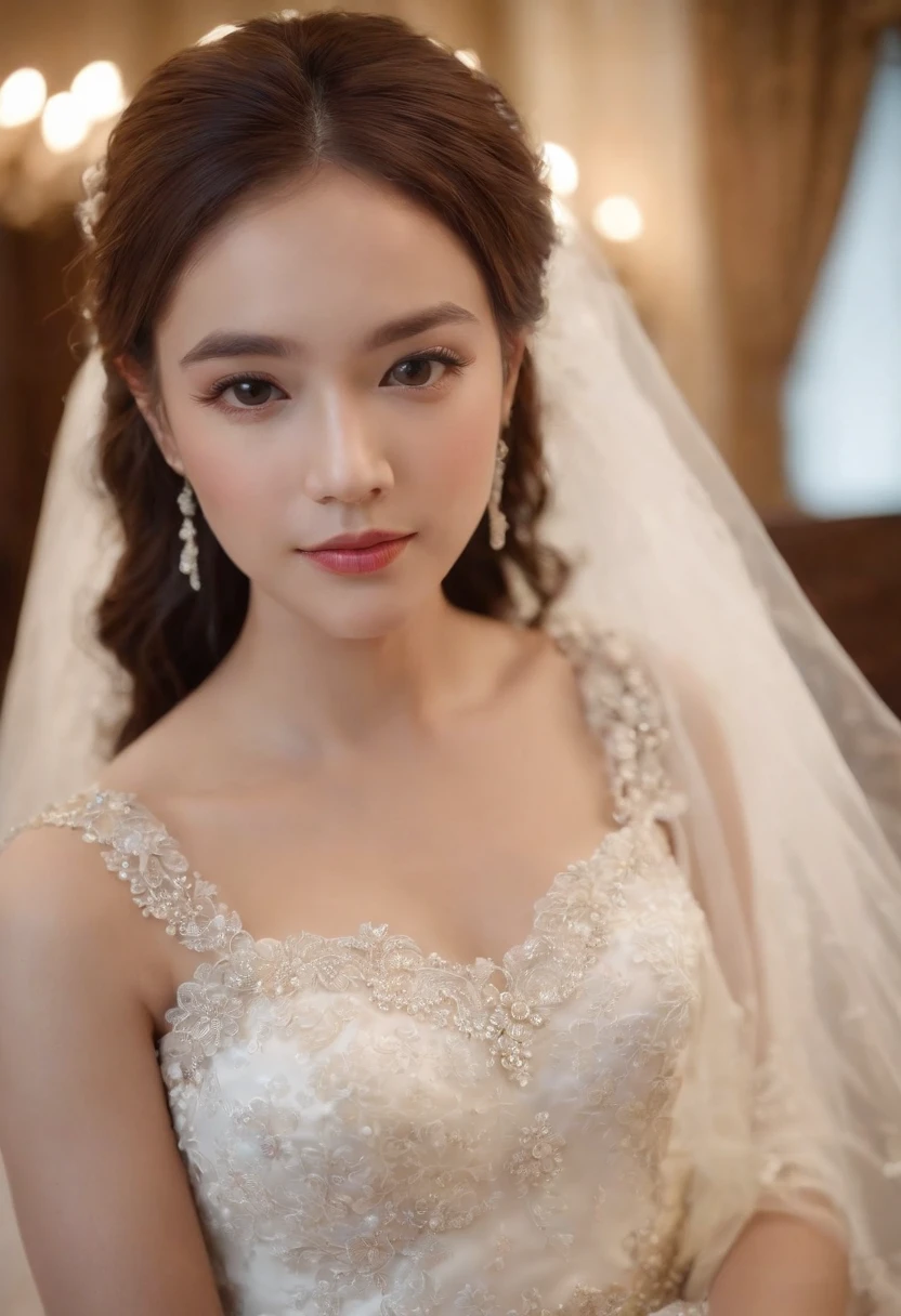 8k, Ultra-high resolution, Highest quality, masterpiece, 三分割法によるphotograph,Surreal, photograph, 1 Girl, (16 years old:1.3), pretty girl, Cute Face, Beautiful eyes in every detail, 細かくdetailedに,masterpiece,One Girl:1.2,Japan Female Teachers,extream close up,sad,light smile,Long black hair,Straight long hair,(印象派の美しい少女のPortraiture),(Impressionist light and colour), (Gray background:1.3),(White Wedding Dress:1.3),(Fairy, bride, Shiny Hair, Beautiful dark eyes, So cute and beautiful,16 years old, ), (smile:0.8),Sharp contours,Looking down, (Wedding Veil,White lace), Light from above, (Side view),, Perfect and beautiful face ,完璧でCute Face, Skin with attention to detail, Perfect limbs、Narrow waist,Looking at the audience,(((Ideal body type))),A cup small breasts :2,Portraiture:2,Perfect Anatomy,鮮明なdetailed,detailed,Surreal,Light and shadow,glowing