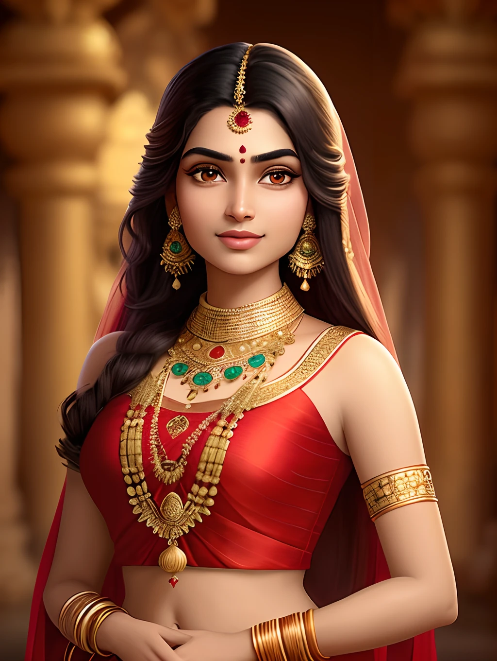 a woman in a sari standing on a balcony with a city in the background, traditional beauty, with lovely look, stylish pose, dressed in a sari, wearing a sari, gorgeous lady, attractive pose, with a cool pose, hindu aesthetic, candid picture, very extremely beautiful, assamese aesthetic, with a seductive smile, wearing an elegant tribal outfit