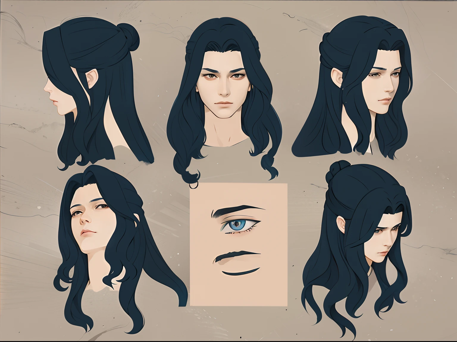 masterpiece, best quality, 1 man, flowing hair and long robes, full body wuxia,character posing for concept art, full body character design, detailed character design, same face, same character
