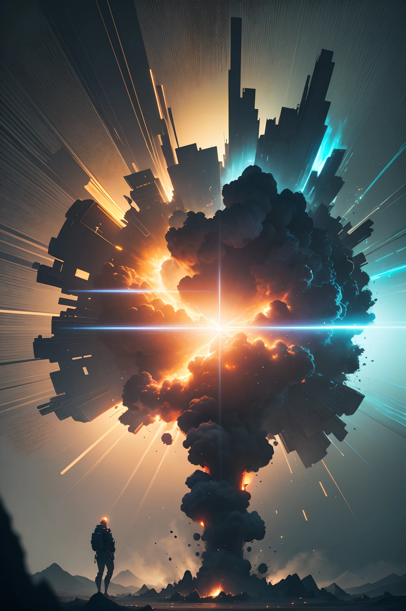 technology, abstract concept art, 8k, cinematic, epic, dramatic, particles, bright lighting, masterpiece