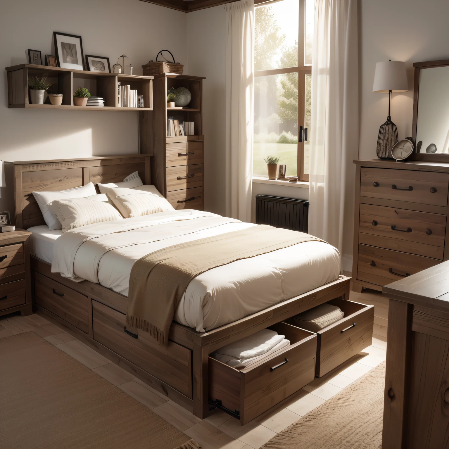 modern rustic bedroom furniture with Storage Solutions
