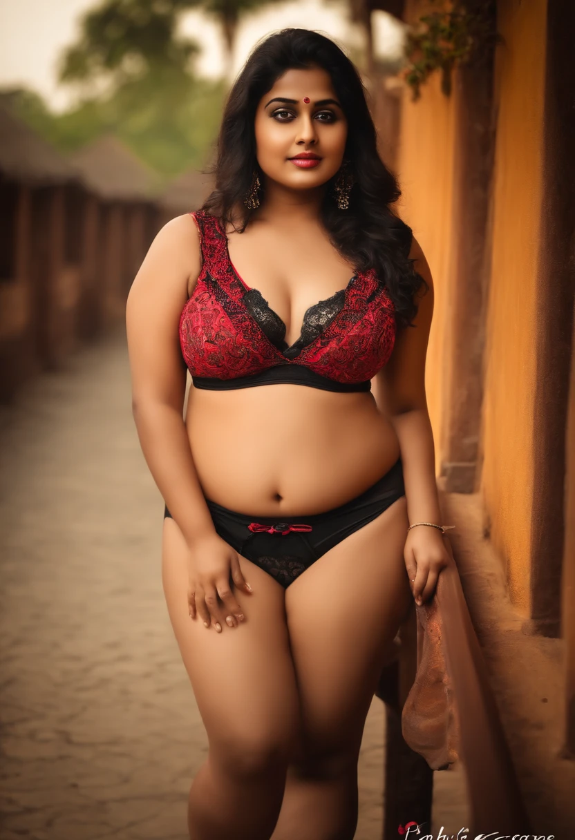 A beautiful chubby plus size girl in bra and panty from Kanpur India.