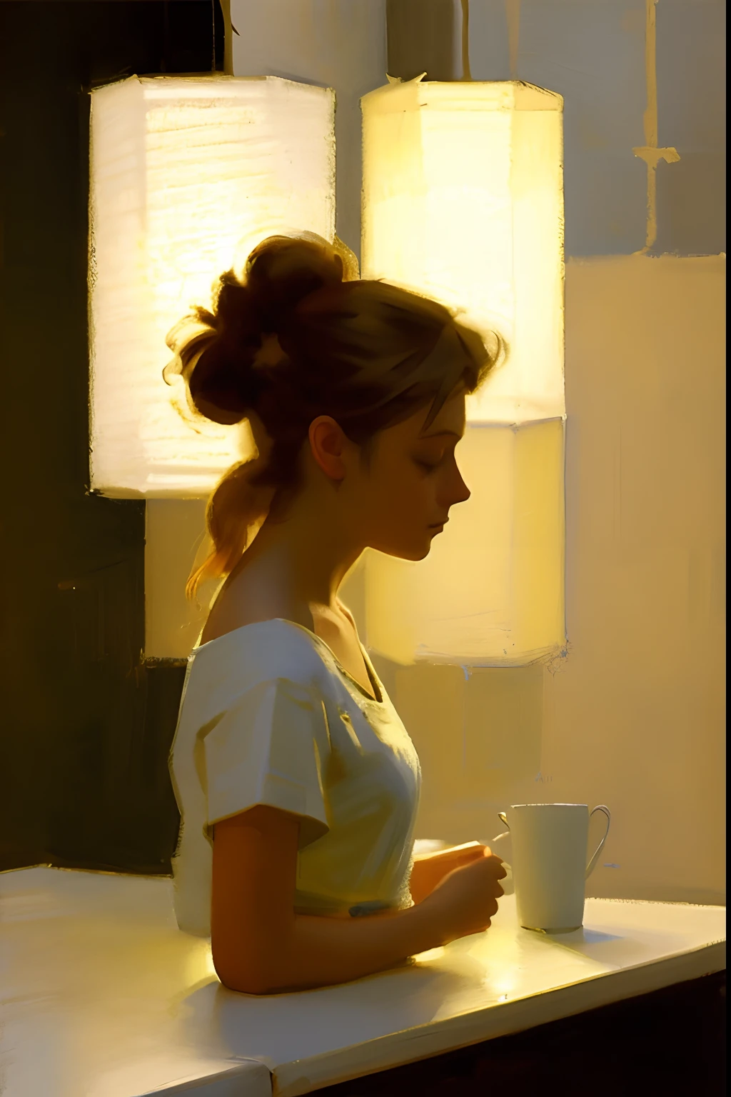 (Style by NTY:1.4), Female, Wise, Morandi Intricate, Light shades