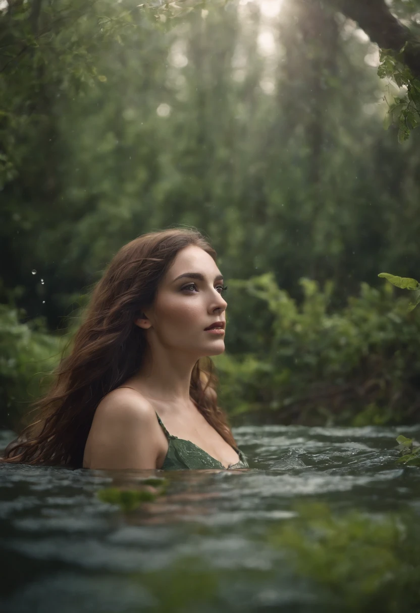 zrpgstyle, from_side from_below beautiful scary woman made of water (sadness expression:1.2) woman with (long water hair:1.2) rising out of the water moss smoke vines churning water fireflies midnight moonlight backlight (masterpiece:1.2) (best quality) (detailed) (intricate) (8k) (HDR) (wallpaper) (cinematic lighting) (sharp focus)
