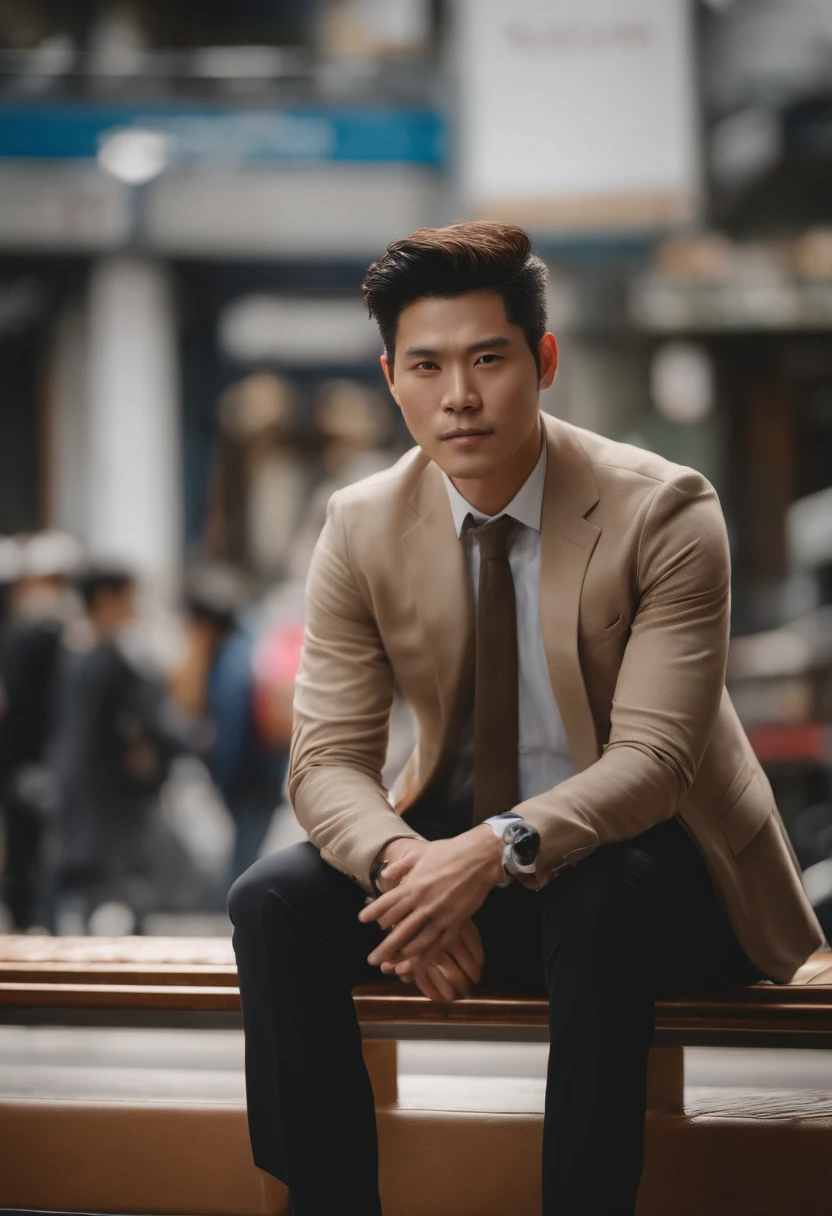 salaryman、japanes、extremely handsome male、(portlate:1.2)、(Detailed skin:1.2)、8k UHD、Digital SLR、Soft lighting、hightquality、Film Grain、FUJIFILM XT3