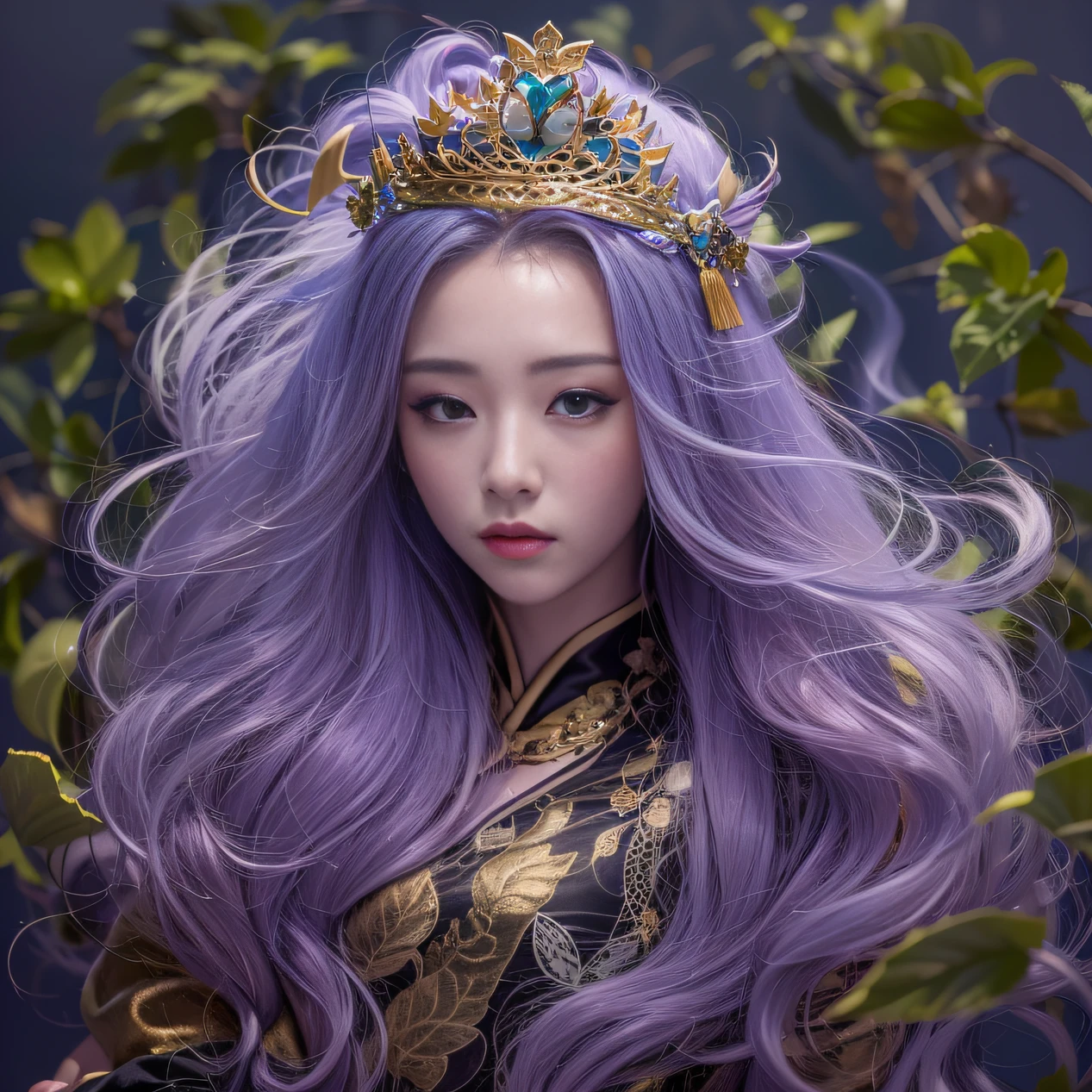 Agate glass texture 32K(tmasterpiece,k hd,hyper HD,32K)Long flowing bright purple hair,Autumn Pond,zydink, a color, Asian people (Kizi), (Red scarf), Combat posture, looking at the ground, long whitr hair, Floating bright purple, Fire cloud pattern gold tiara, Chinese long-sleeved gold silk garment, (abstract ink splash:1.2), white backgrounid,Lotus protector(realisticlying:1.4),Bright purple hair,Smoke on the road,The background is pure, A high resolution, the detail, RAW photogr, Sharp Re, Nikon D850 Film Stock Photo by Jefferies Lee 4 Kodak Portra 400 Camera F1.6 shots, Rich colors, ultra-realistic vivid textures, Dramatic lighting, Unreal Engine Art Station Trend, cinestir 800,Long flowing bright purple hair