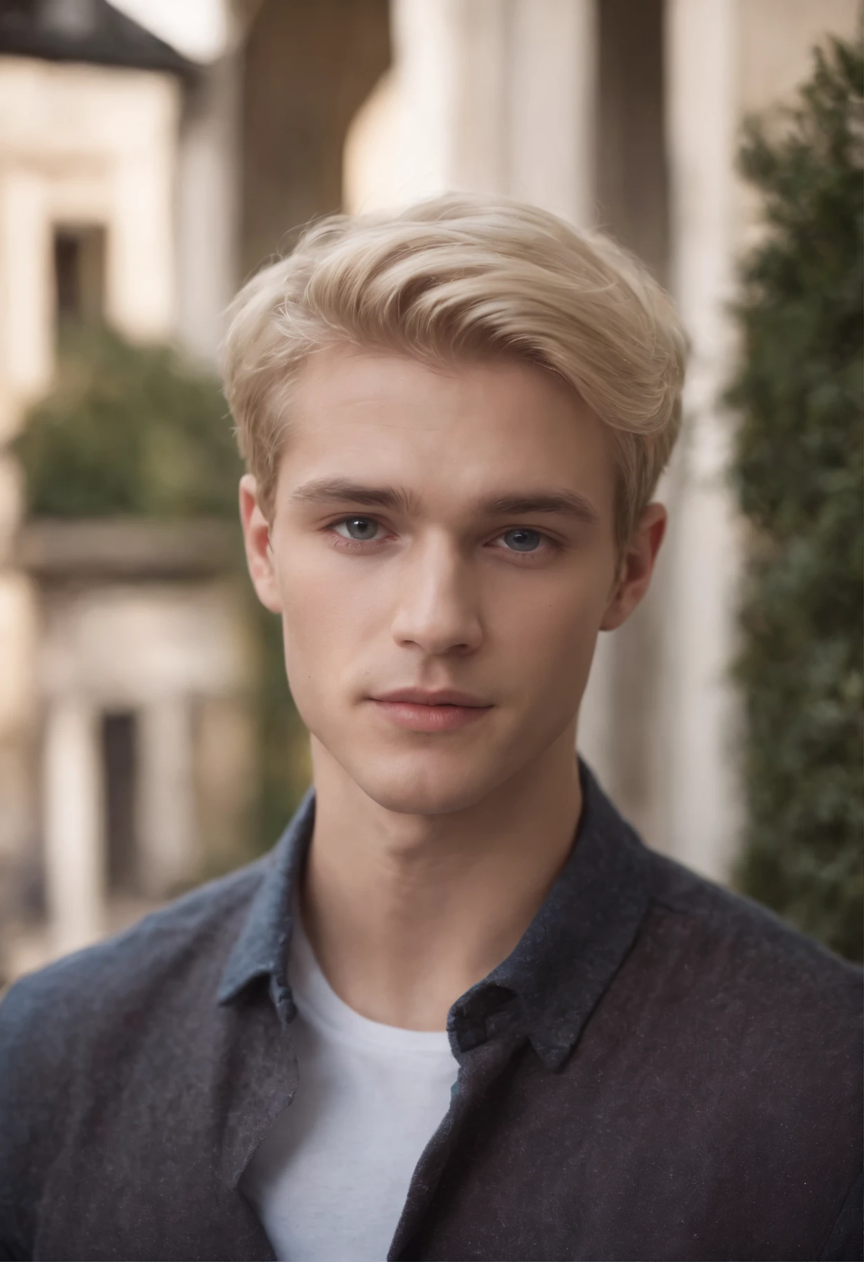 best quality, 1 Homem, homem bonito, blonde hair, english, young man, inteligente, olhos azuis gelados