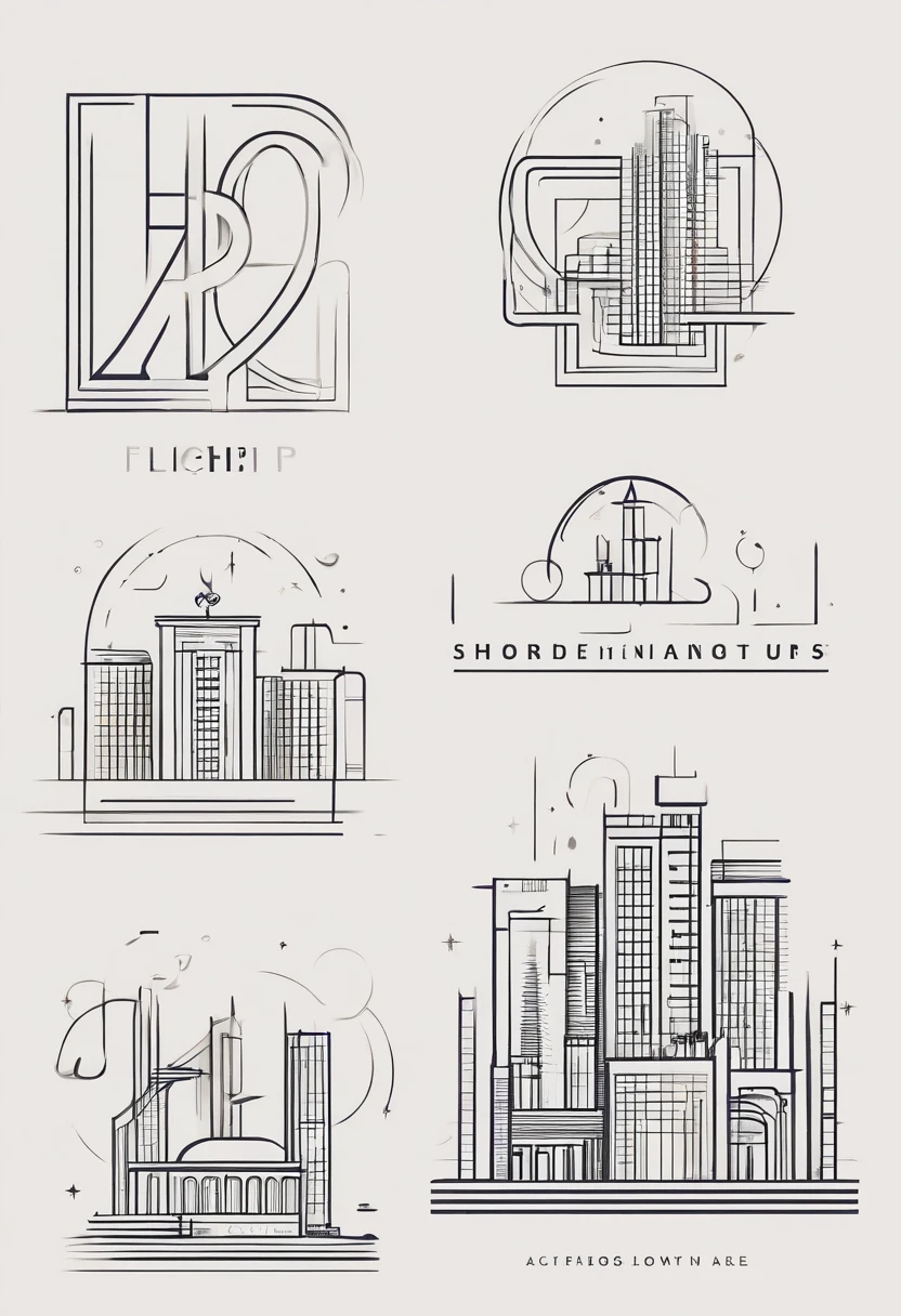 Logo Design　alphabet　corporate logos　H and P motif