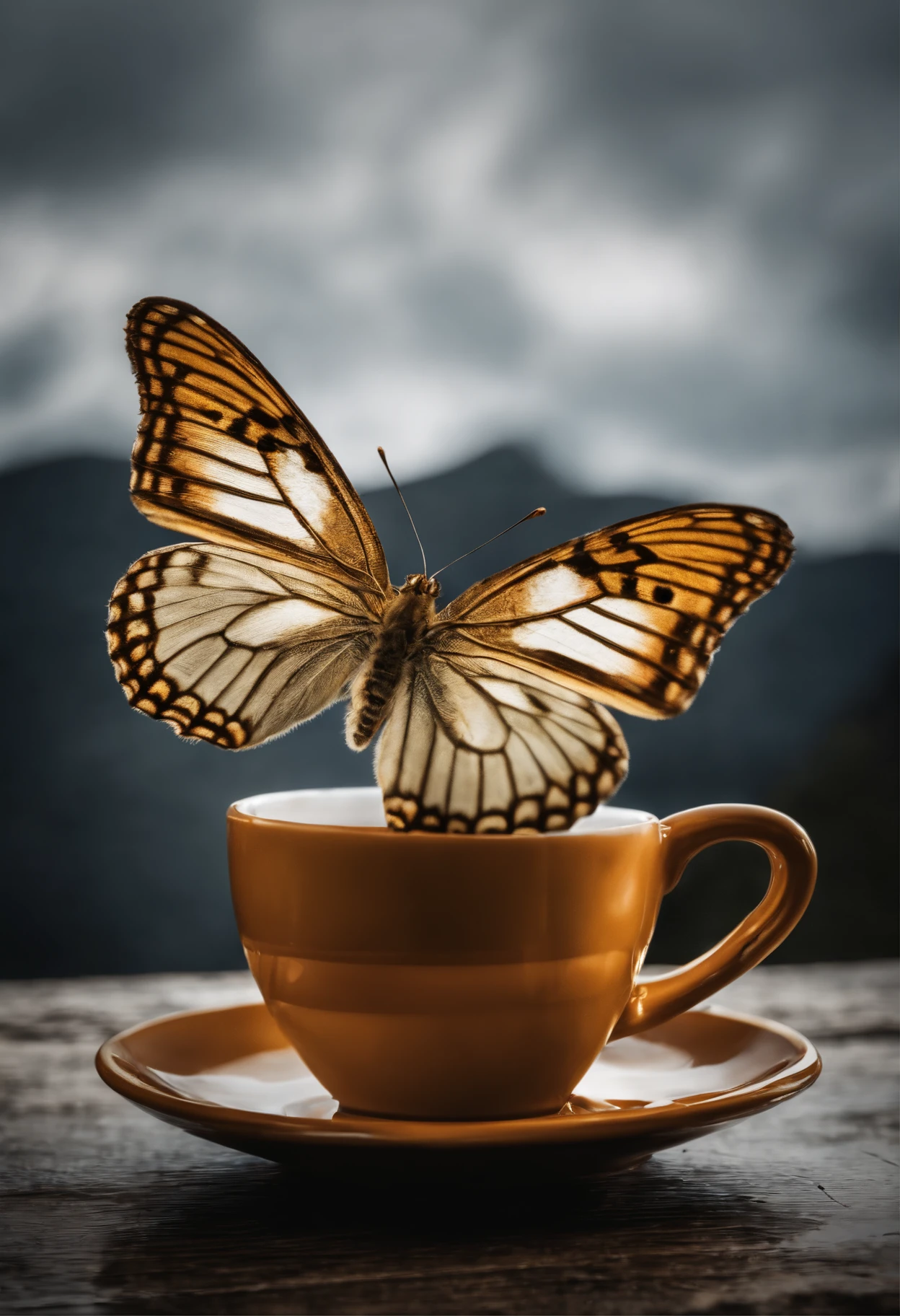 a closeup of a cup of coffee with a butterfly on it, Directed by: Nandor Soldier, by Rodolfo Amoedo, mateus 9 5, Um dia de paz, Directed by: Emerson Silva, Directed by: Candido Bido, Directed by: Bernardo Daddi, Directed by: Oton Gliha, Imagens, by Almeida Júnior, lindo