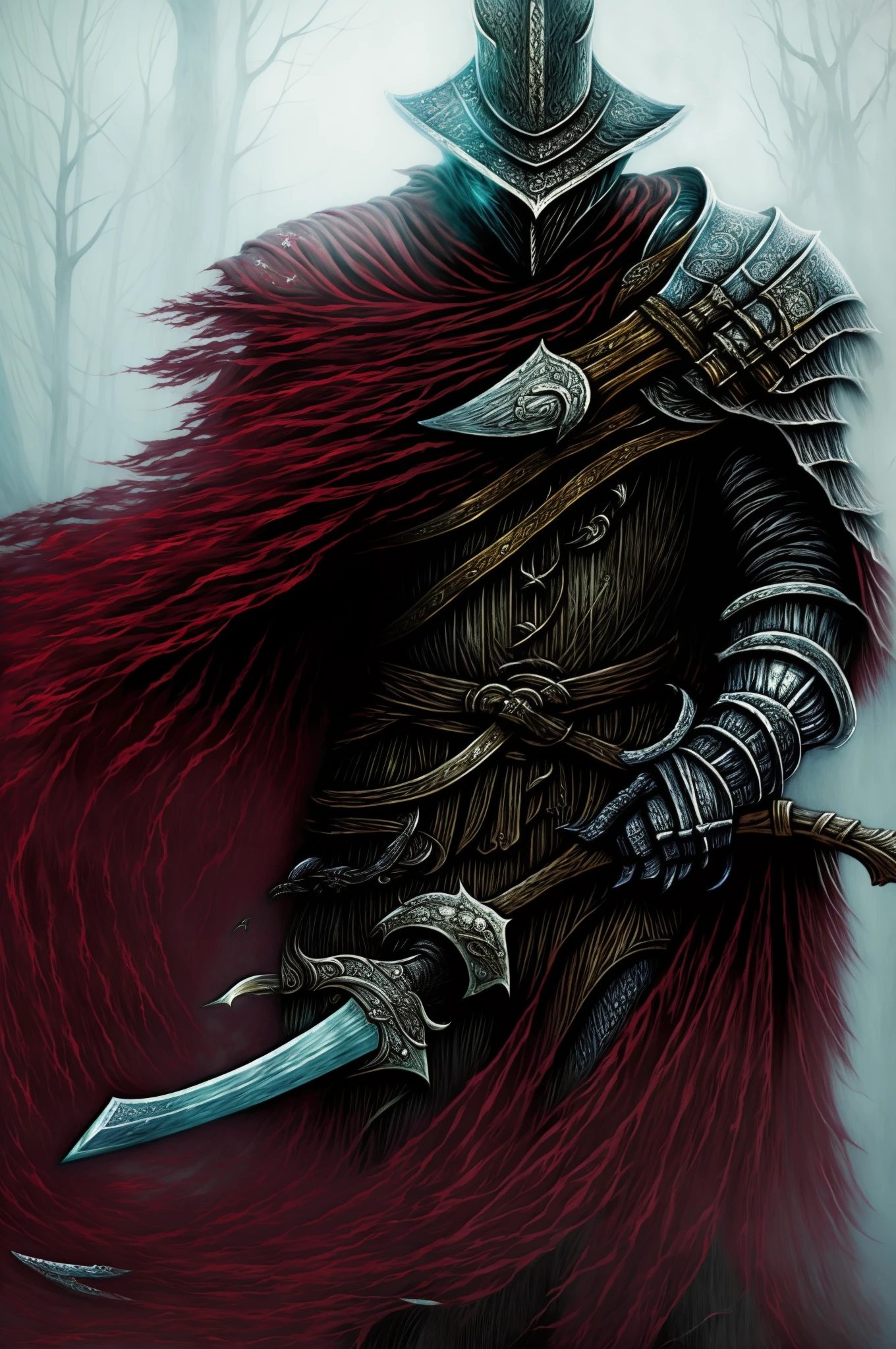 abyss watchers dark souls 3 fanart alta qualidade bela pintura satured pintado cores bonitas ayami kojima art