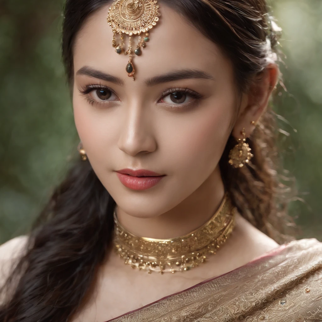 Best quality, Masterpiece, 超高分辨率, (photograph realistic:1.4), full body Indian cybernetic humanoid goddess ,surrealism, Dream-like, fusionart, Indian goddess mystical humanoids, dark ethereal magic, humanoid dream control, cybernetic stealth, shadow step, dark machine spells, crystal razor blade