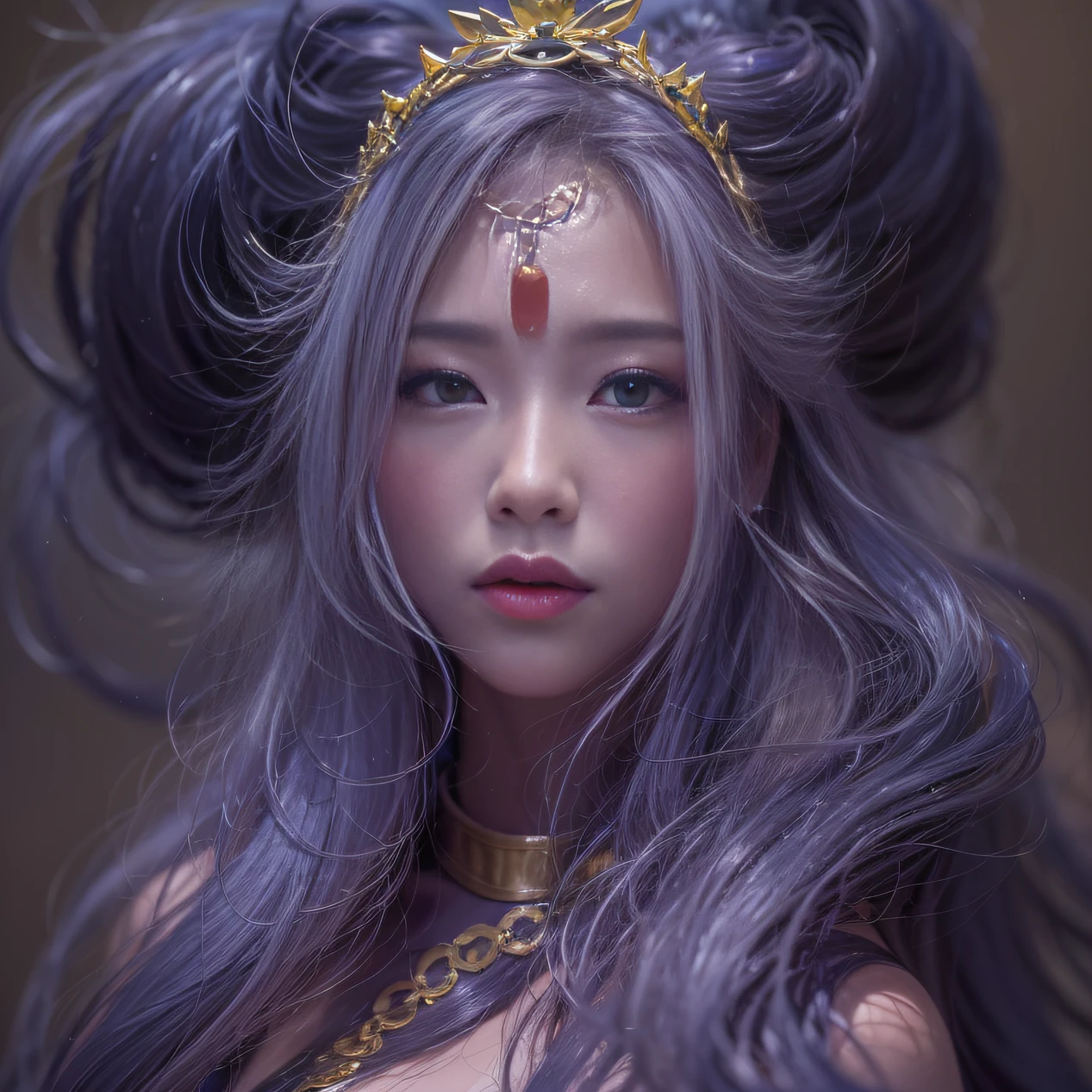 Agate glass texture 32K（tmasterpiece，k hd，hyper HD，32K）Long flowing bright purple hair，Autumn Pond，zydink， a color， Asian people （Kizi）， （Red scarf）， Combat posture， looking at the ground， long whitr hair， Floating bright purple， Fire cloud pattern gold tiara， Chinese long-sleeved gold silk garment， （abstract ink splash：1.2）， white backgrounid，Lotus protector（realisticlying：1.4），Bright purple hair，Smoke on the road，The background is pure， A high resolution， the detail， RAW photogr， Sharp Re， Nikon D850 Film Stock Photo by Jefferies Lee 4 Kodak Portra 400 Camera F1.6 shots, Rich colors, ultra-realistic vivid textures, Dramatic lighting, Unreal Engine Art Station Trend, cinestir 800，Long flowing bright purple hair