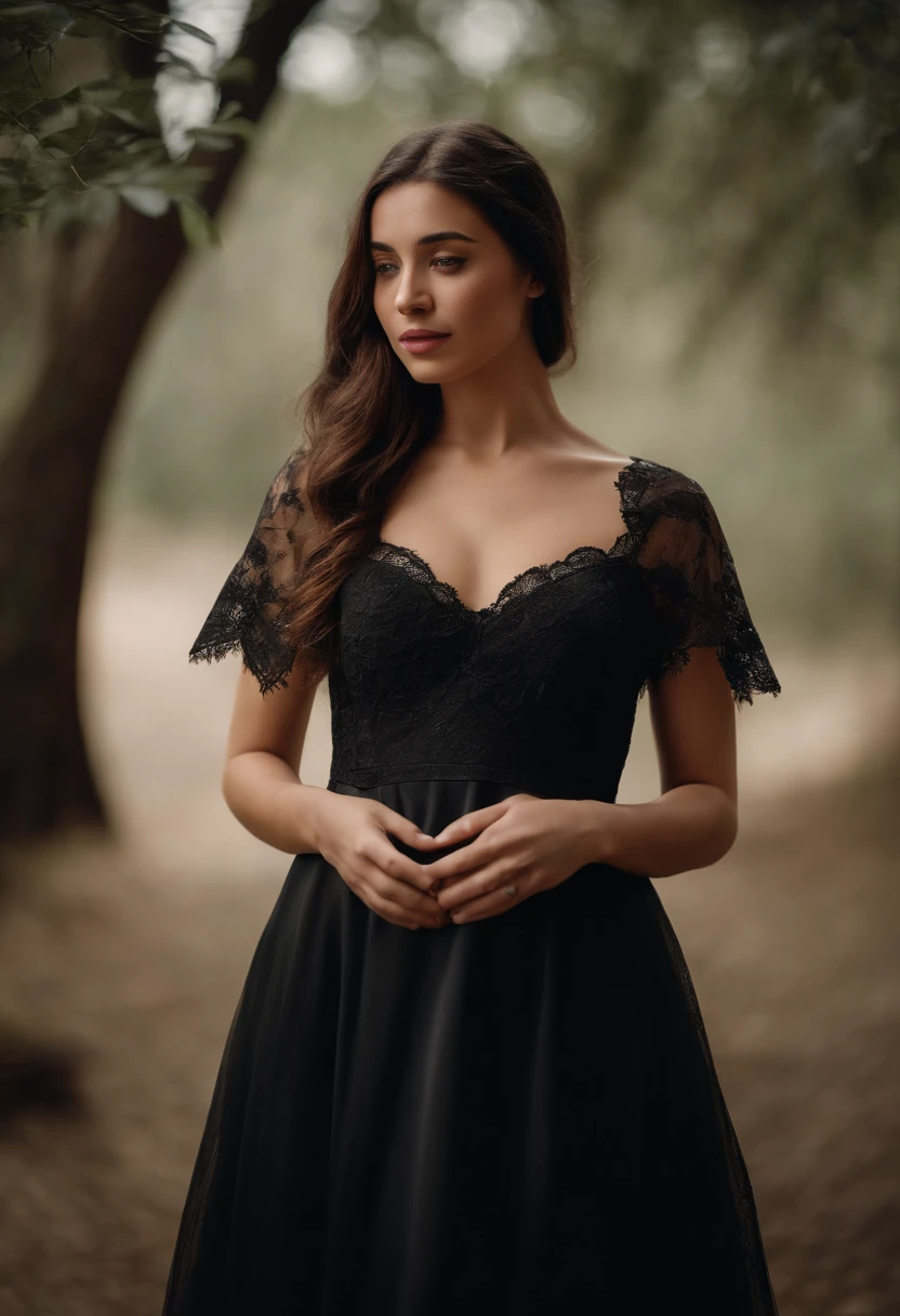 Best quality, masterpiece, ultra high res, (photorealistic:1.4), raw photo, 1girl, ((black lace nightgown)), ((small breast)), cold light e-girl