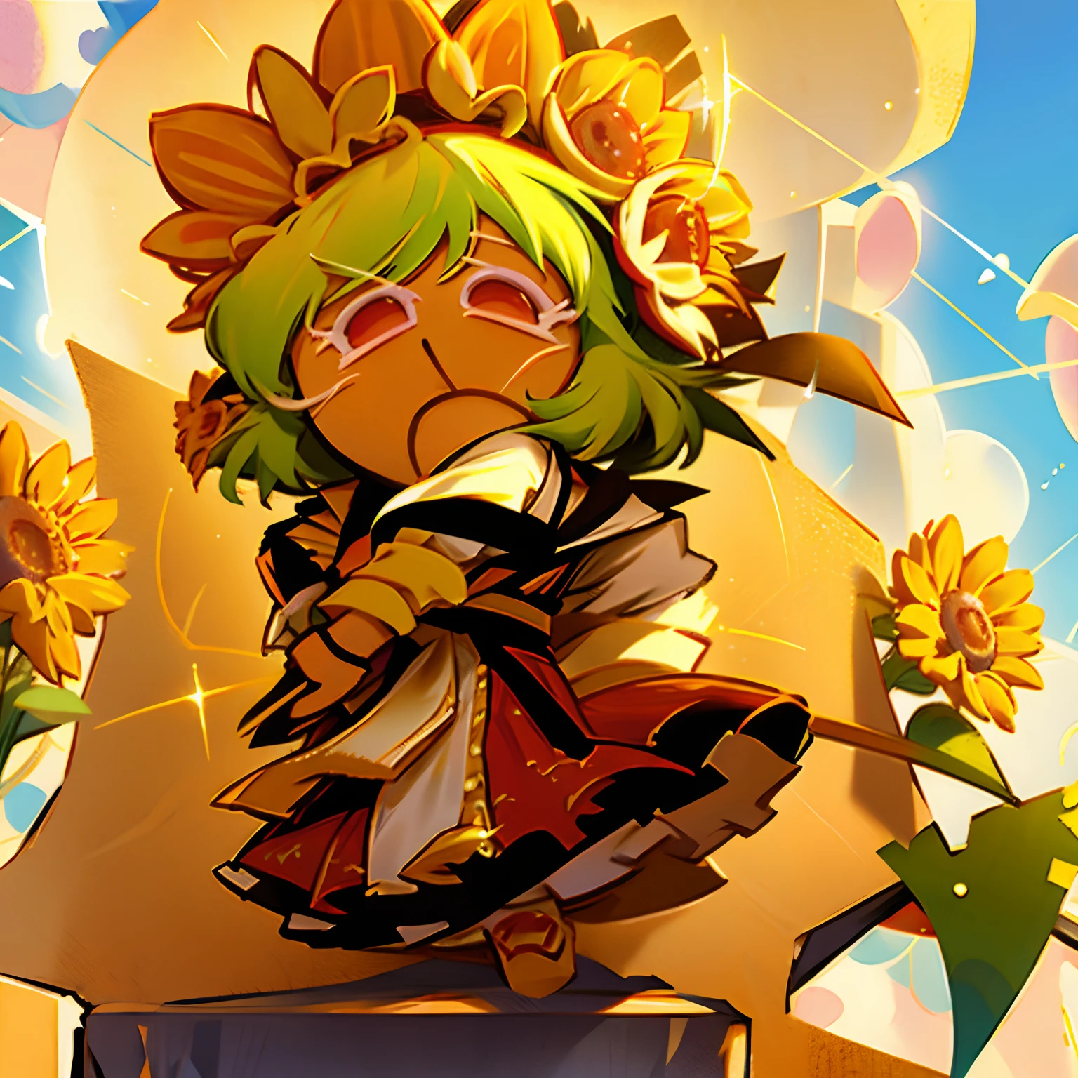 1 male , Solo , Sunflower cookie, Yuuka Kazami