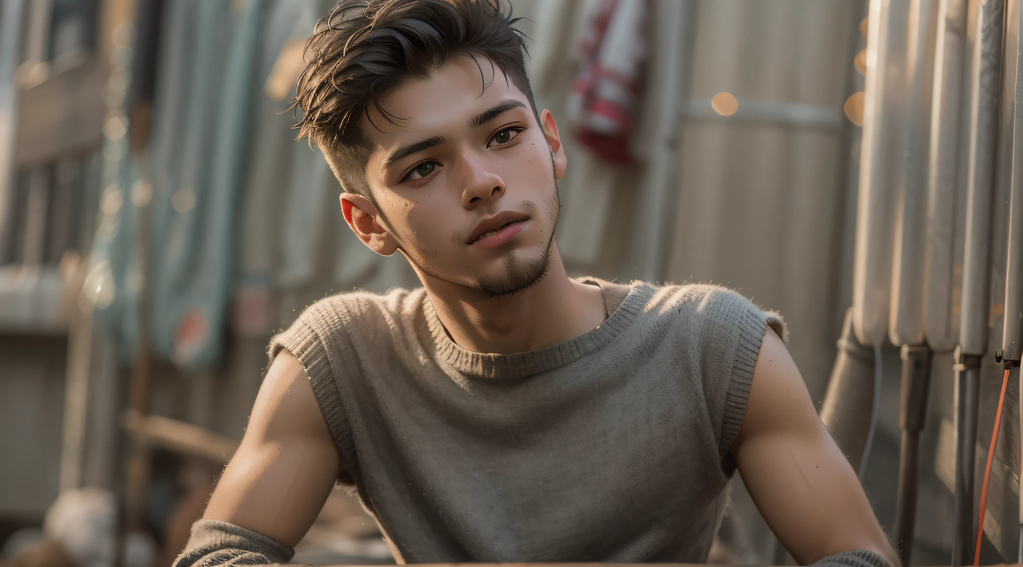 A poor young man with good looks.