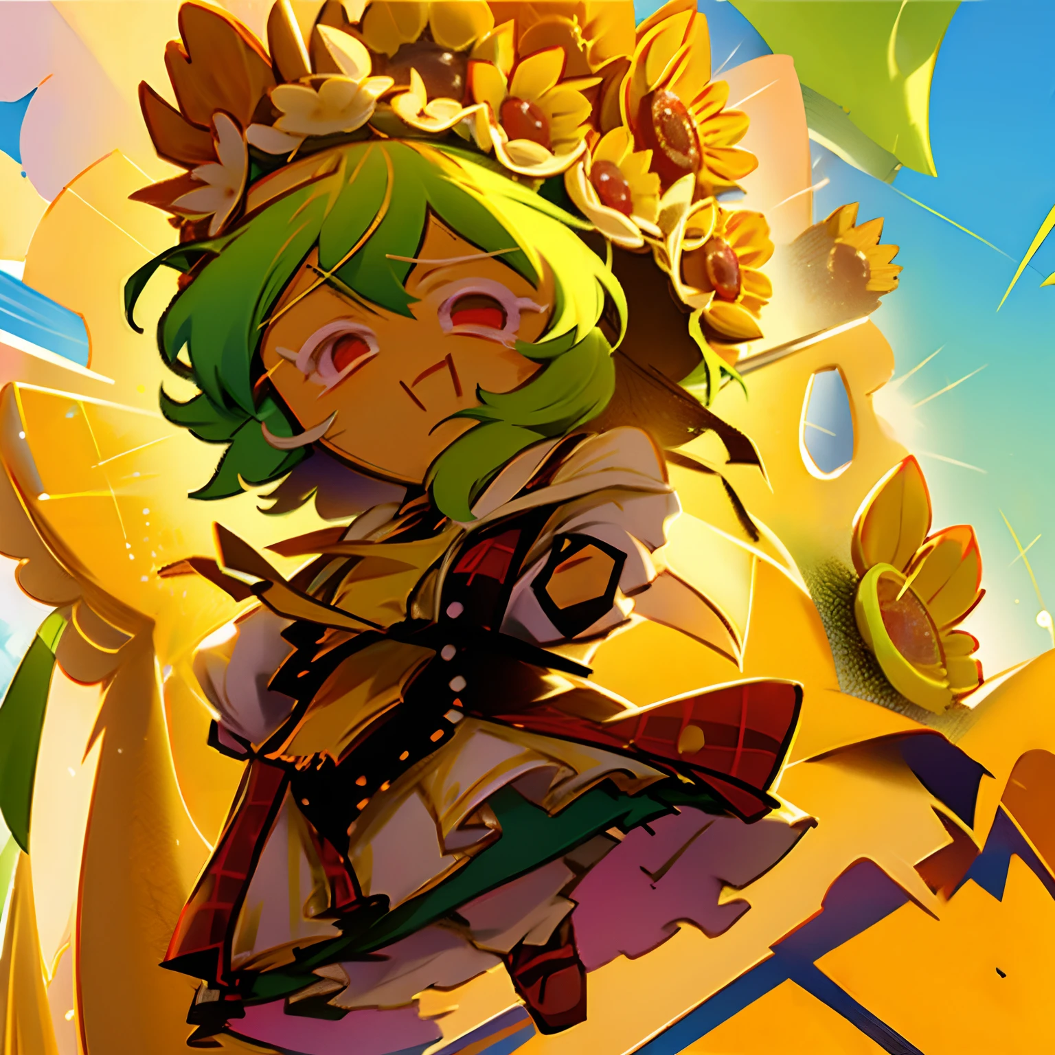 1 male , Solo , Sunflower cookie, Yuuka Kazami