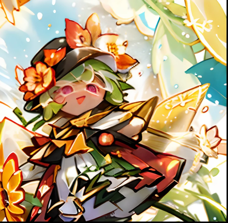 1 male , Solo , Sunflower cookie, Yuuka Kazami,parasol ,chao flower