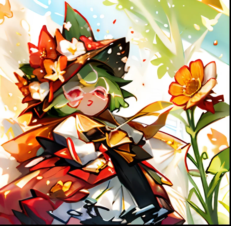 1 male , Solo , Sunflower cookie, Yuuka Kazami,parasol ,chao flower