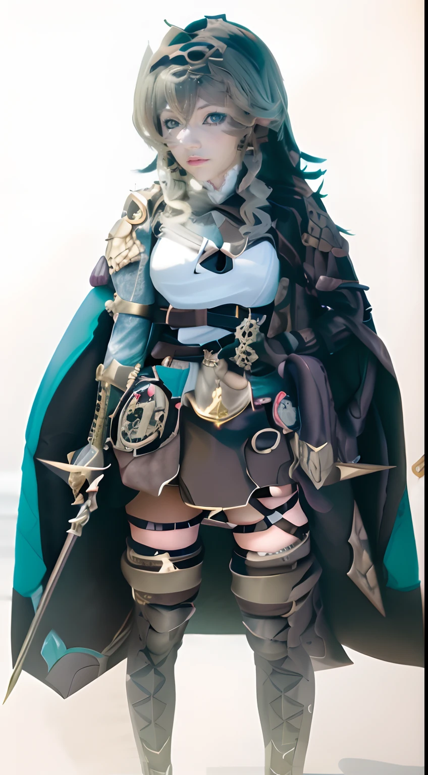 Arad woman in sword and cloak costume, Gorgeous Role Play, cosplay, cosplay foto, full-cosplay, Anime girl cosplay, fashionable rpg clothing, Anime cosplay, hatsune miku in warhammer 40k, rpgmaker, Costume with blue accents, steampunk beautiful anime woman, inspired by Li Chevalier, fantasy character photo, professional cosplay, Thick coating,