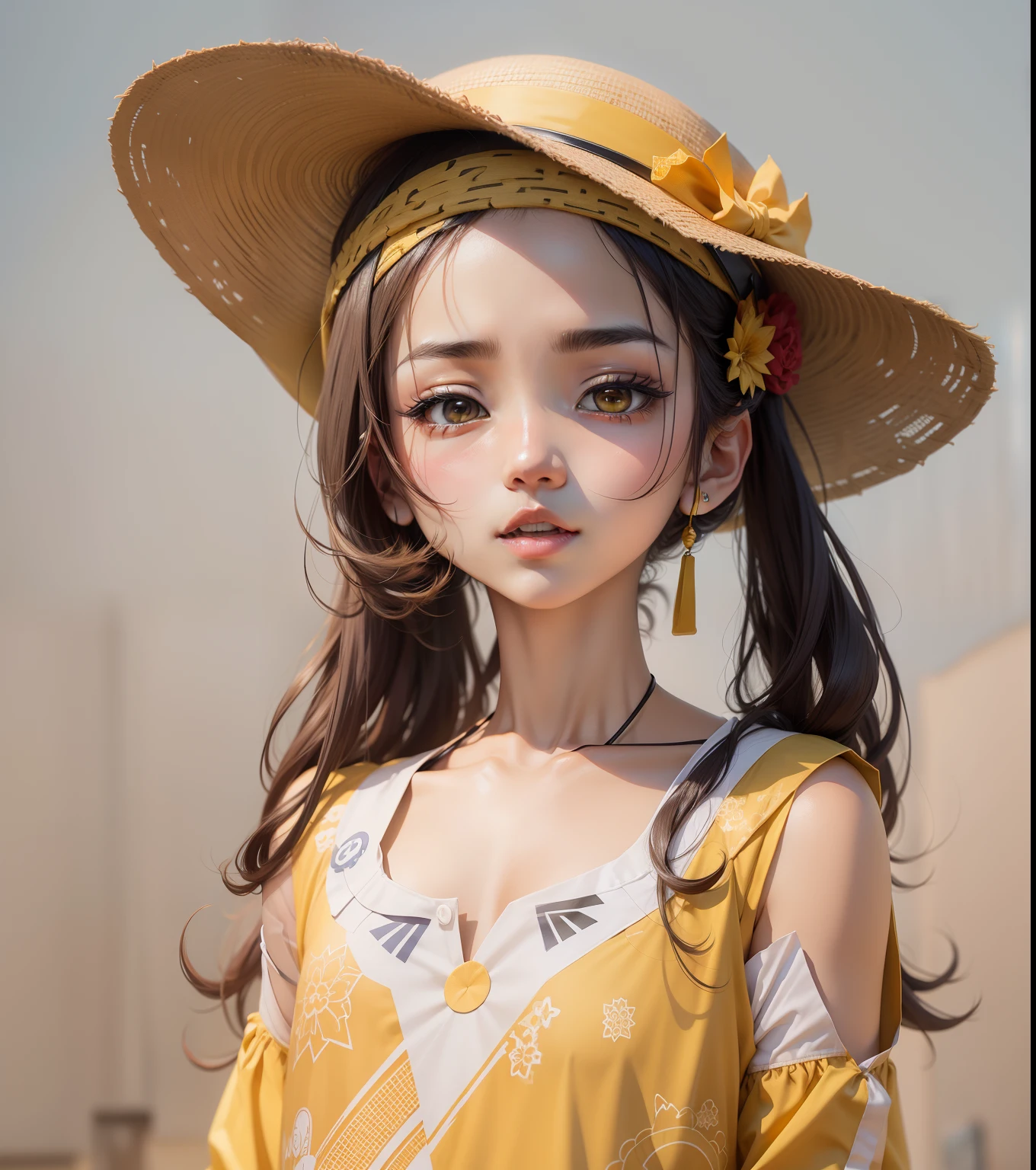 Anime pake topi baju kuning