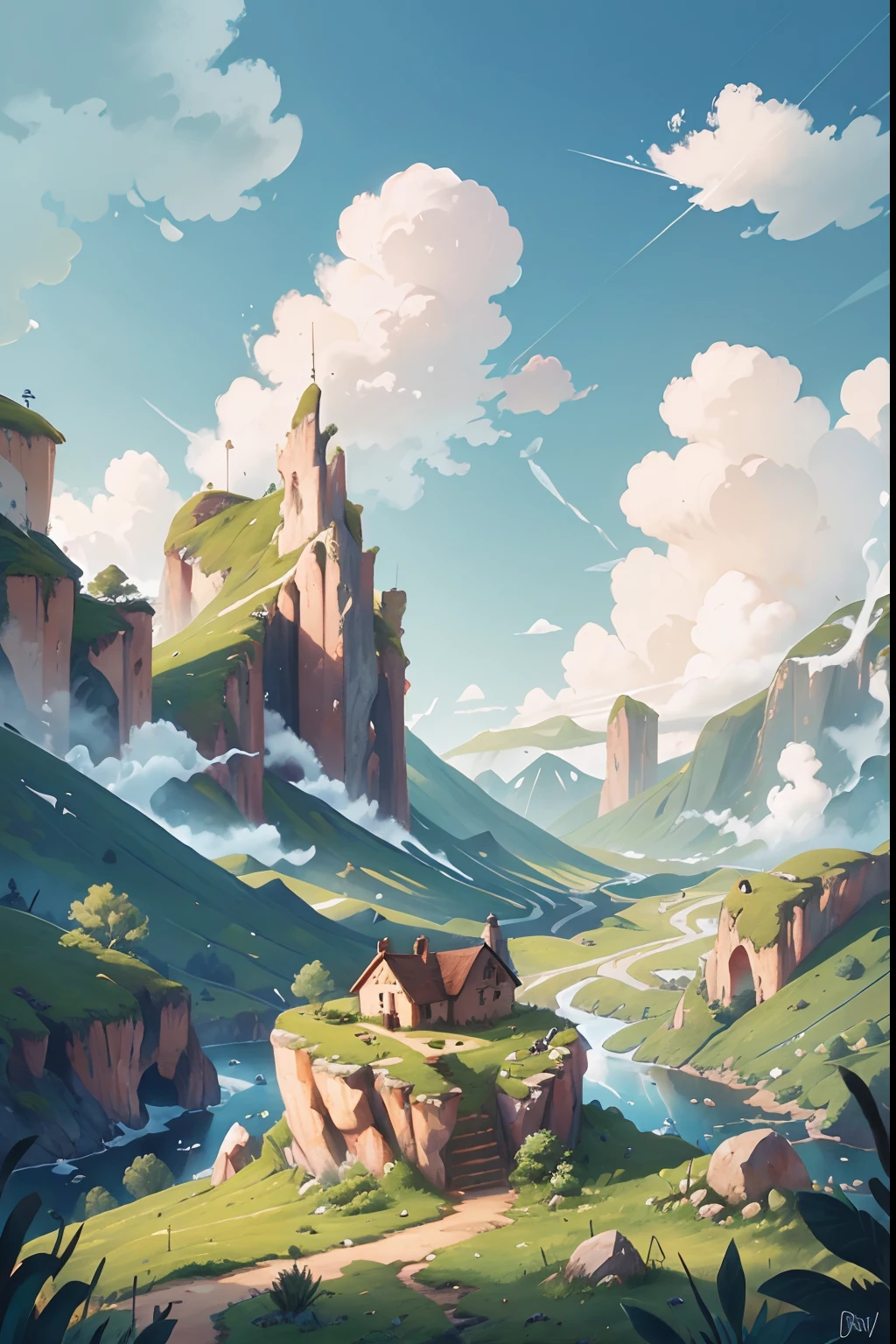 a landscape of a sky