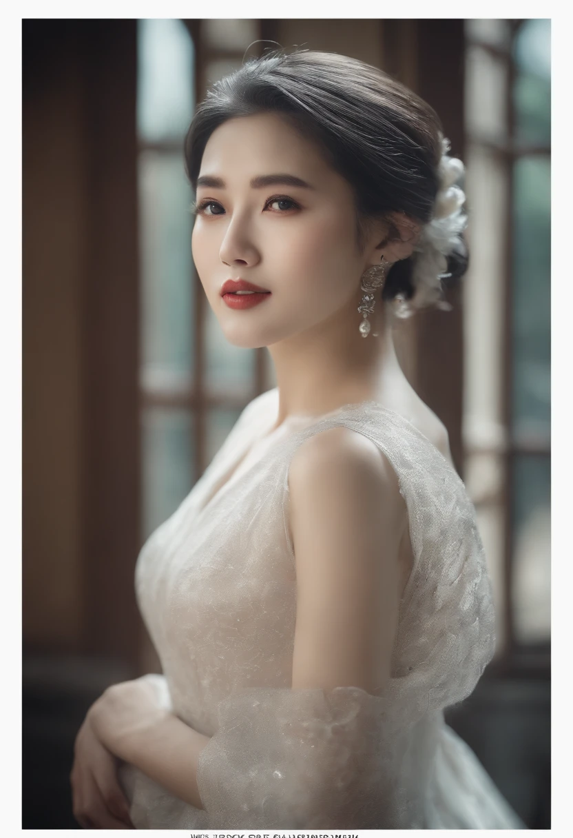 Girl in hollow cheongsam, silvery white hair:1.4, Single ponytail hairstyle, A sexy figure, Bare legs, Barefoot, Toes visible, (Best quality, 8K resolution, High-res, Masterpiece:1.2), palace background, the wallpaper, ,  Clear details, The defined row, Cinematic lighting, Professional photography, Professional lighting.