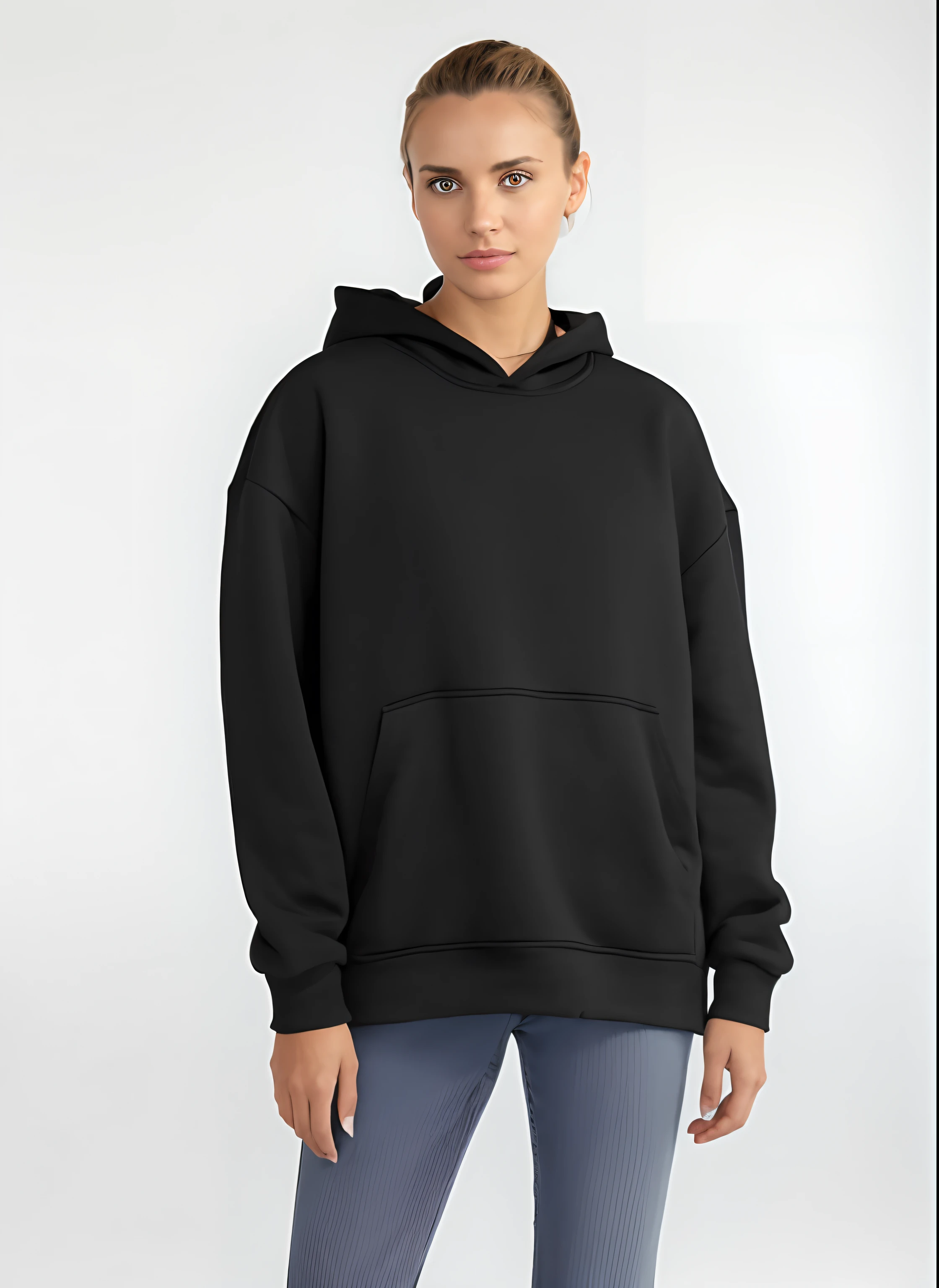 Arafed woman in black sweatshirt posing for photo, In an oversized sweatshirt, in a black hoodie, Oversized hoodie, in a black hoodie, black hoodie, With two front pockets, Maxar, Black Techie Hoodie, Wearing a black hoodie, Walk Mihi Crassus Tibi, Oversized black clothing, in jeans and a black hoodie, wearing a hoodie