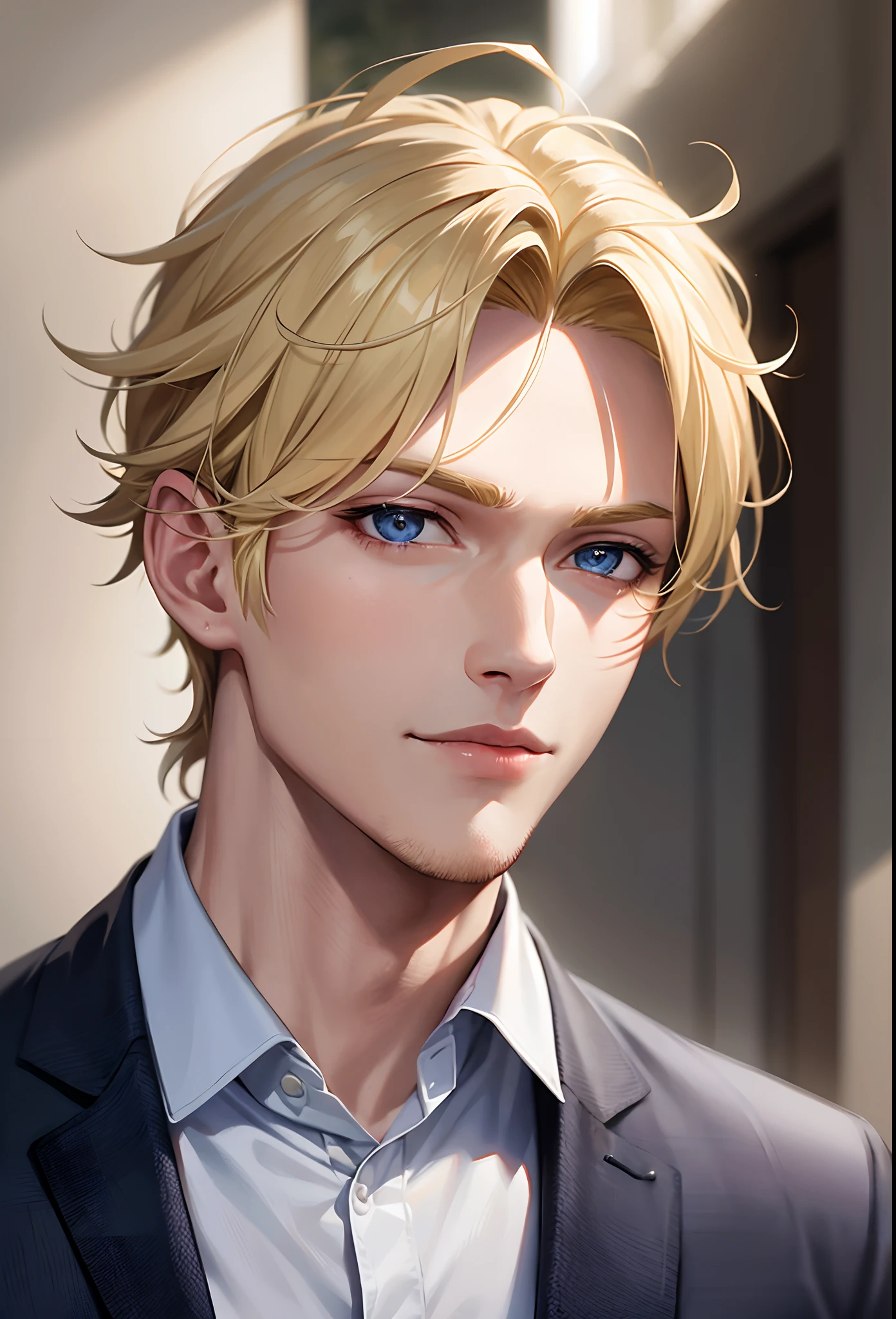 male, blonde hair, handsome man