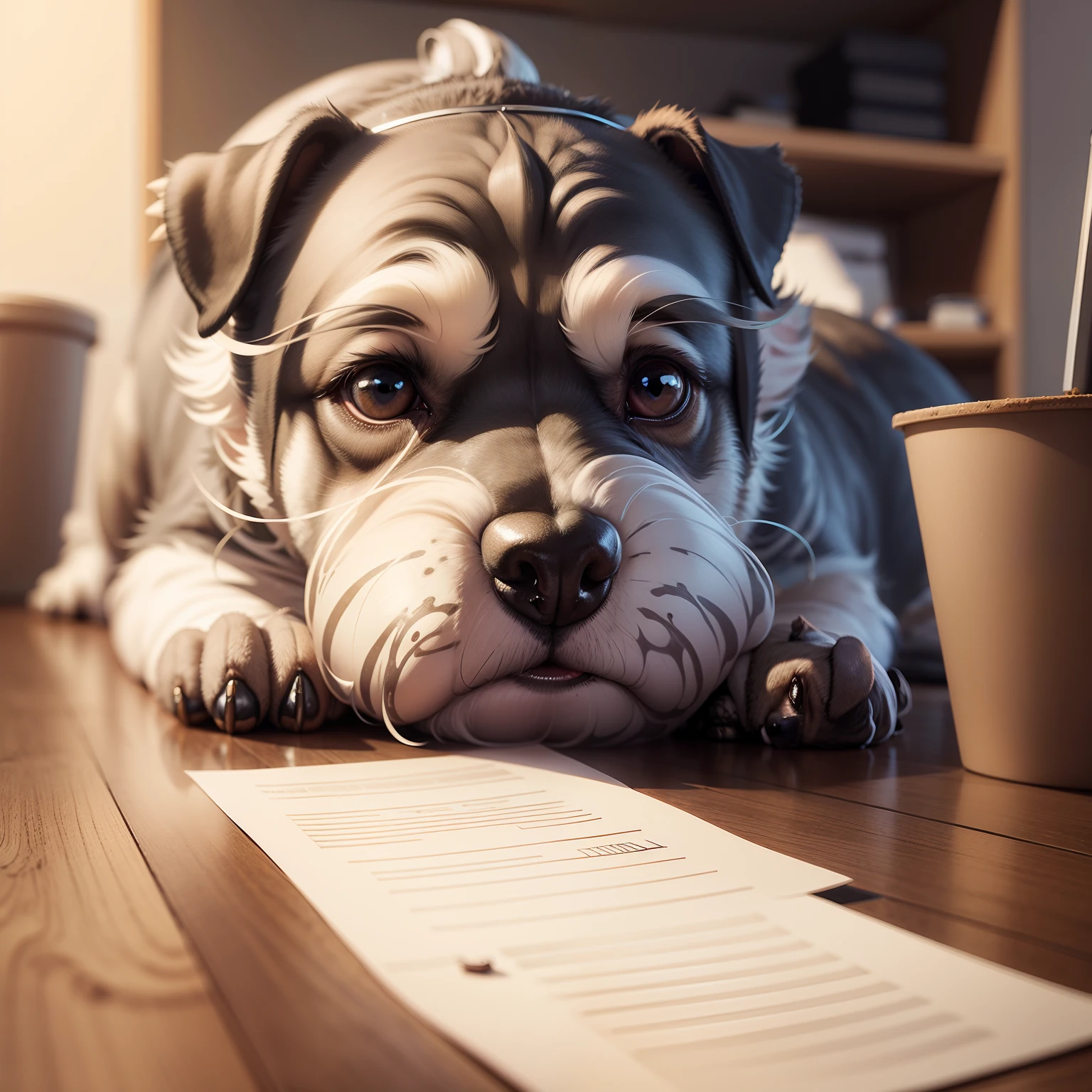 schnauzer Sluggish at work